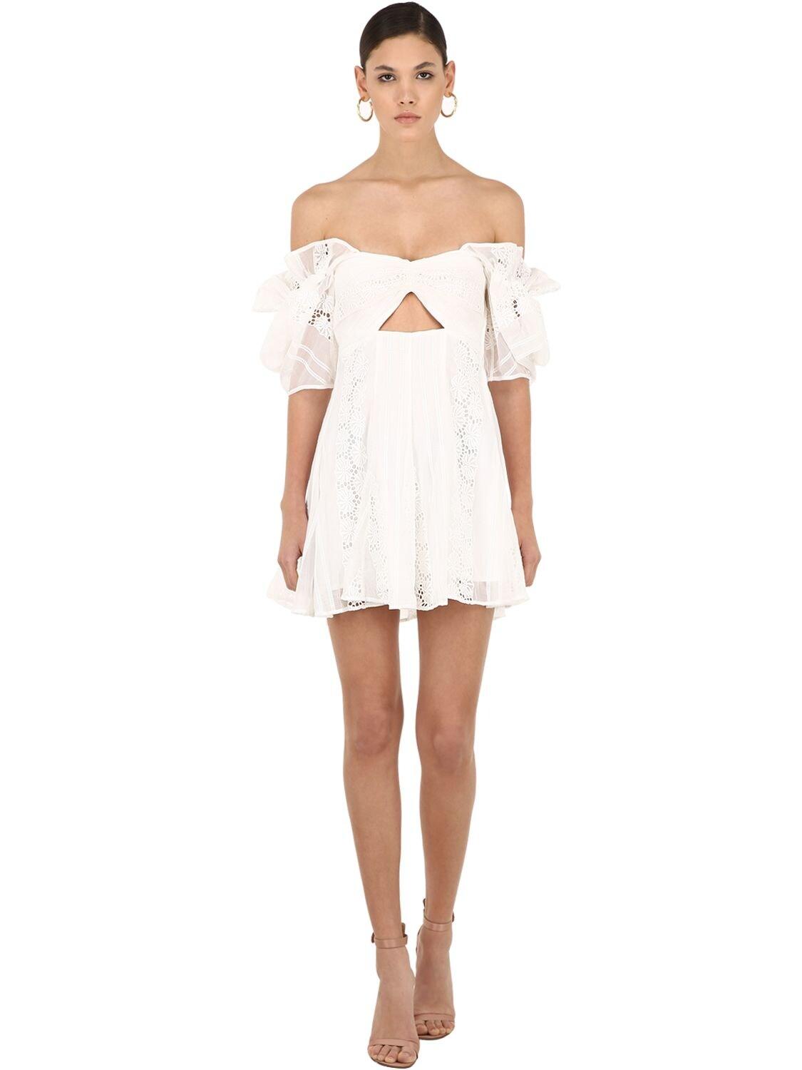 Alice McCALL Sunday Rose Mini Dress W/ Ruffles in White | Lyst