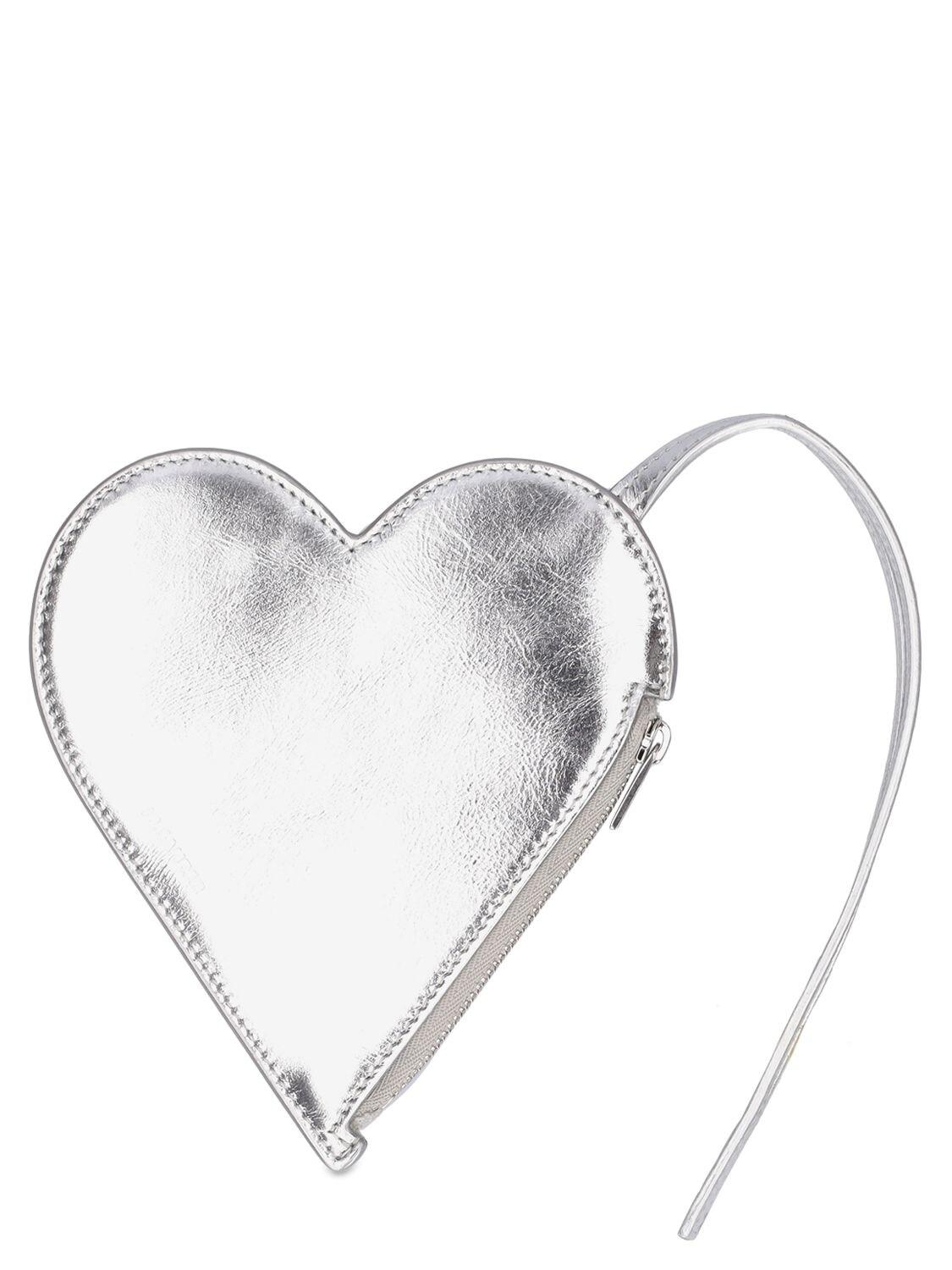 Jil Sander Leather Heart-shaped Pouch in White | Lyst Canada