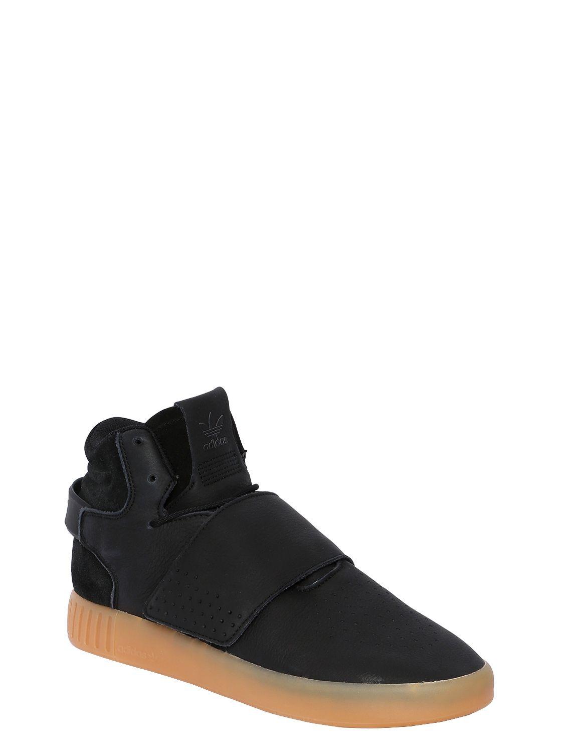 adidas Originals Tubular Invader Strap Mid Top Sneakers in Black for Men |  Lyst