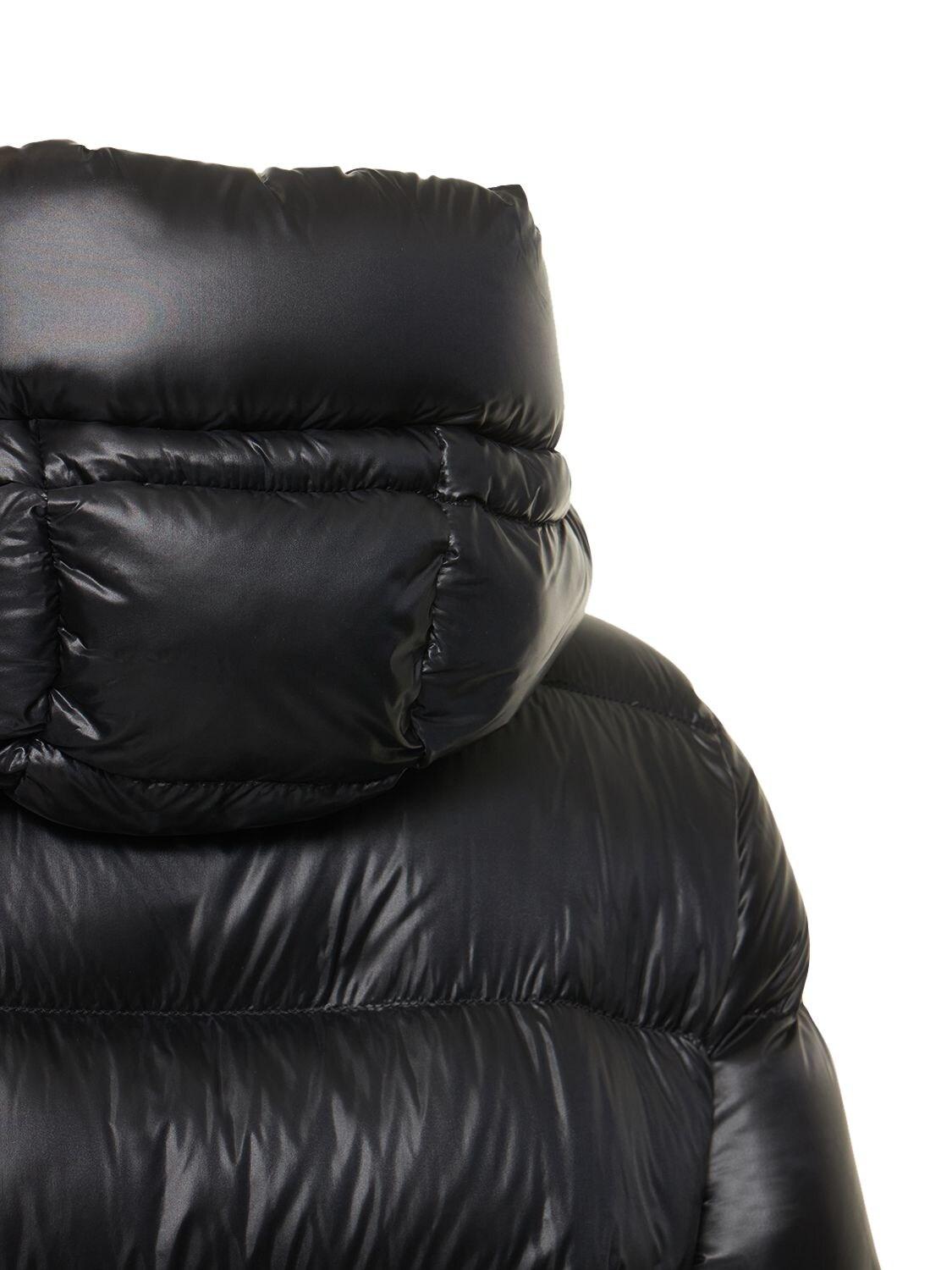 Moncler Cambales Long Down Jacket in Black | Lyst Canada