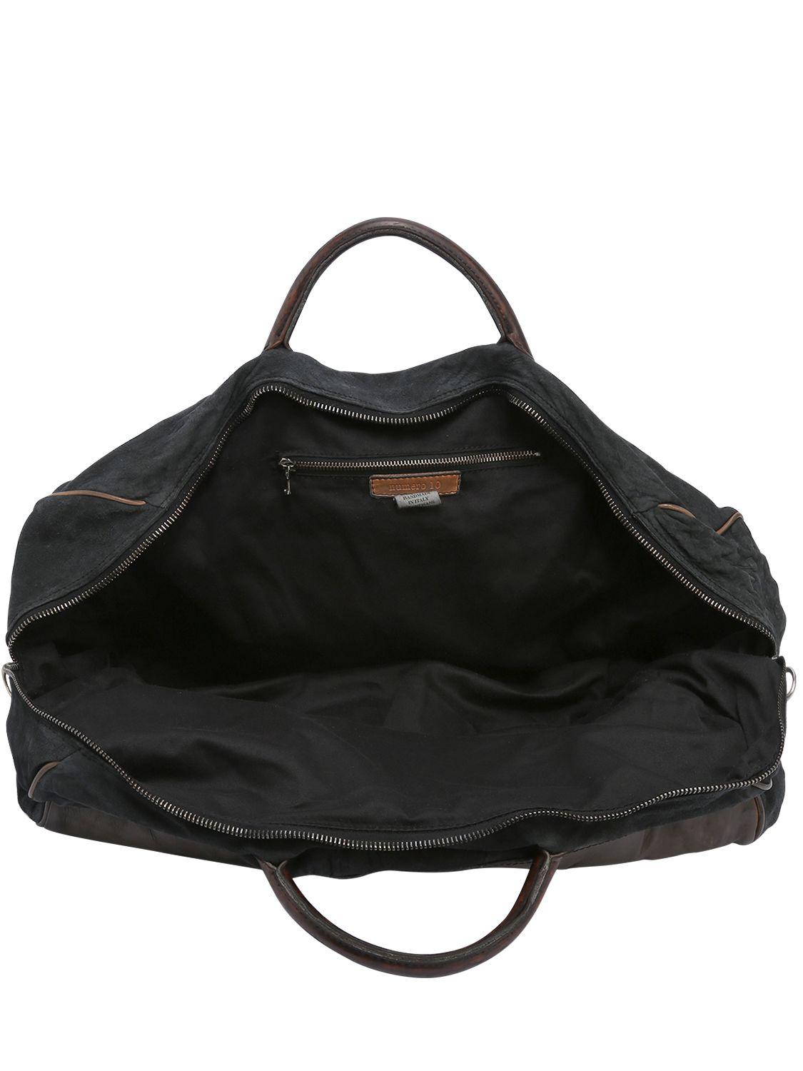 Download Numero 10 Tie Dyed Leather Bag W/ Vintage Effect in Black ...