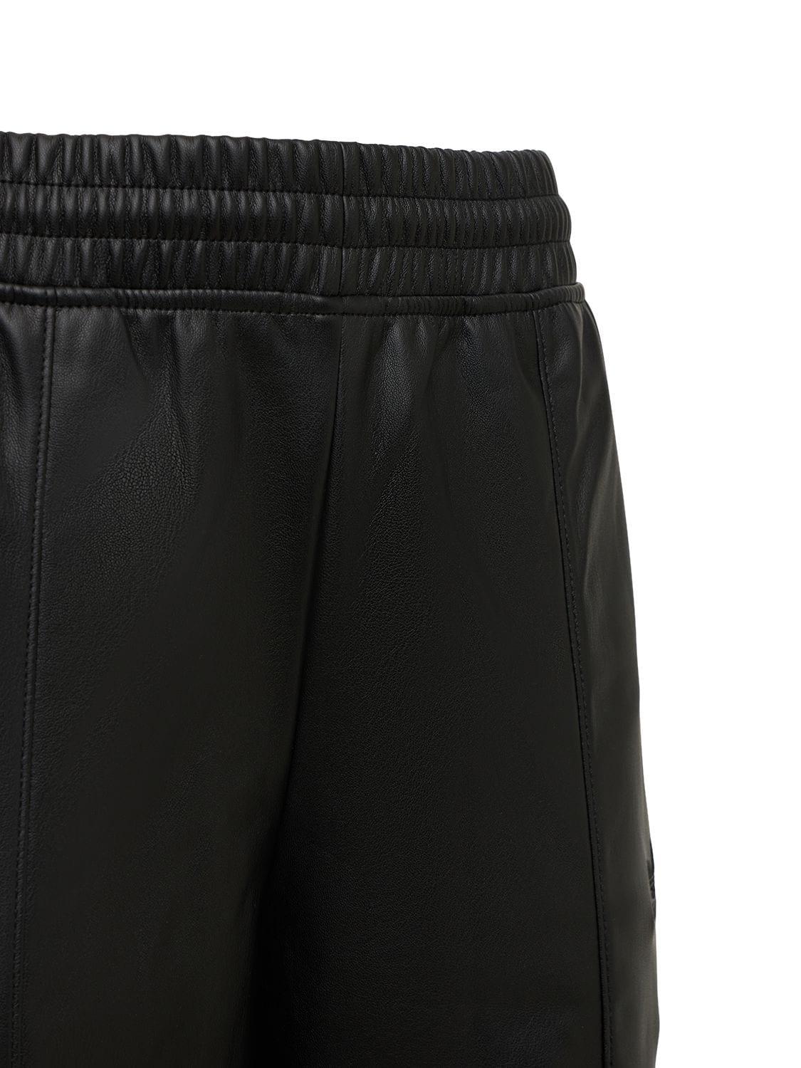 adidas Originals Always Original Faux Leather Track Pants in Black | Lyst