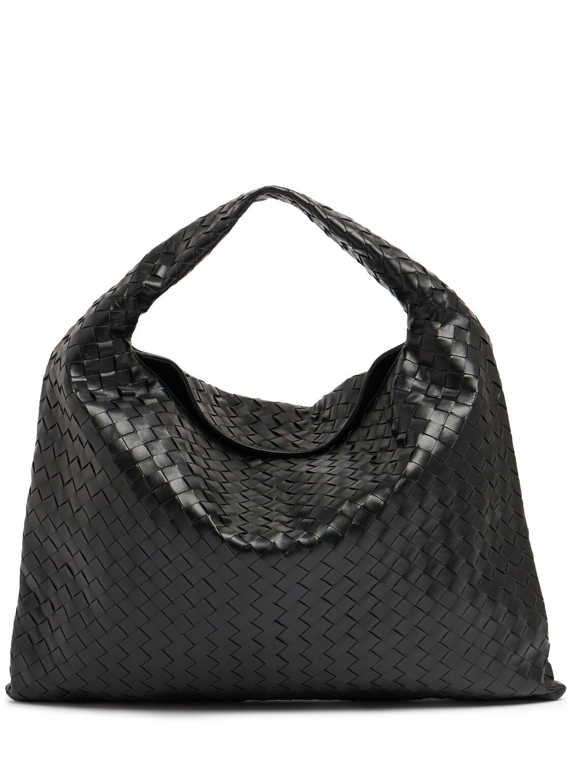 Bottega Veneta レディース ブラック Large Hop レザーショルダー 
