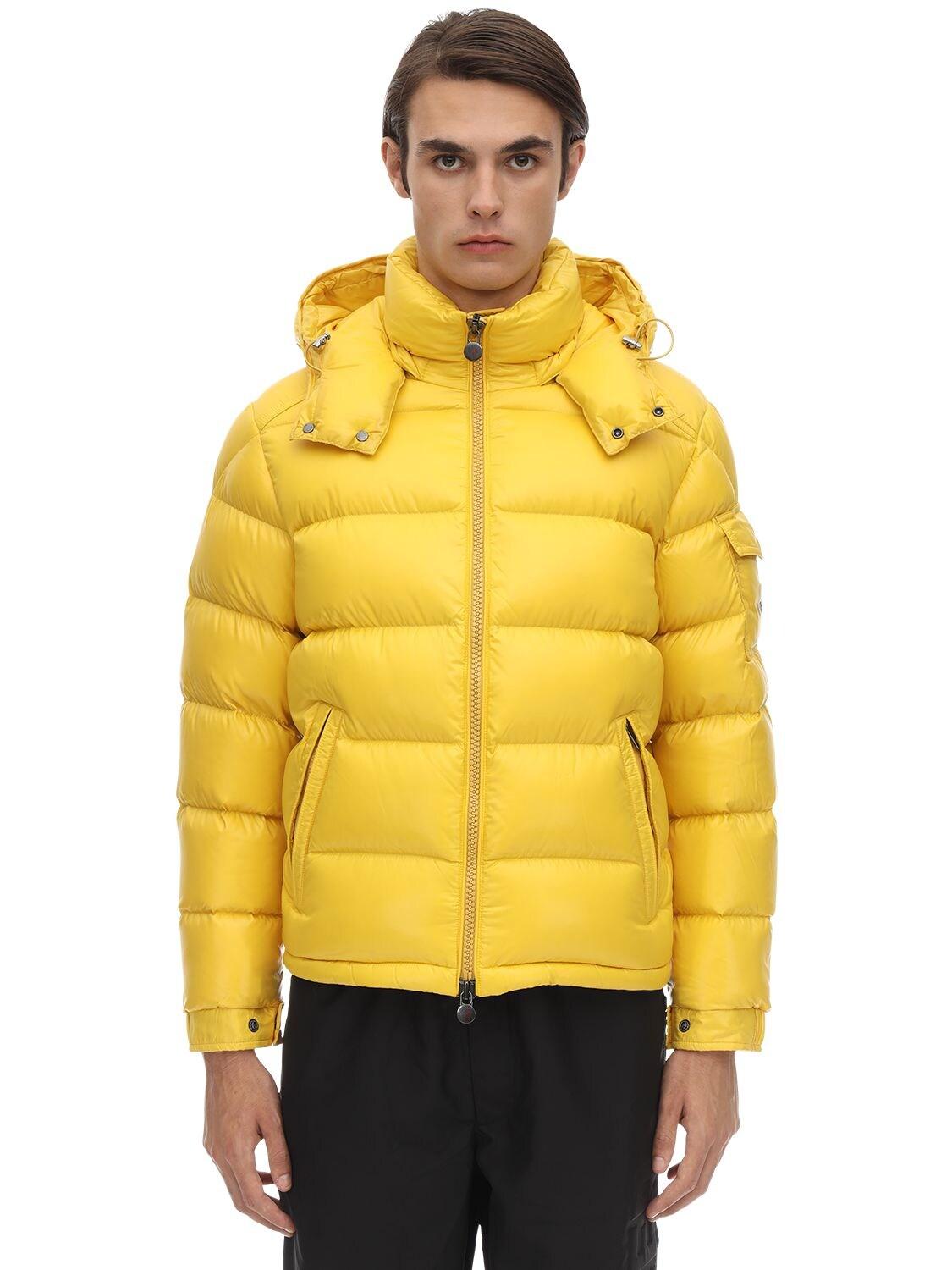 Moncler Synthetic Maya Down Jacket in Yellow for Men - Lyst