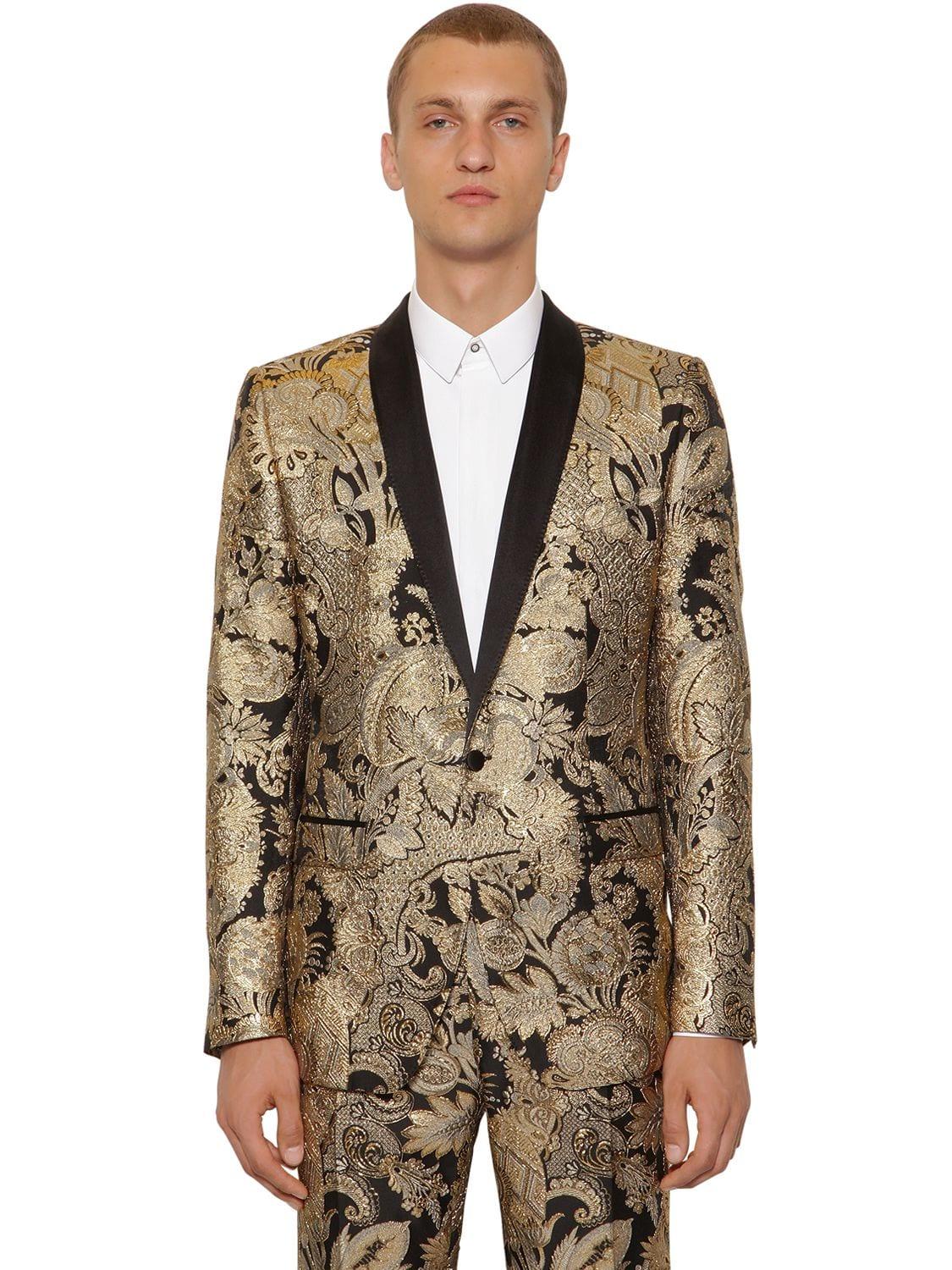 Dolce & Gabbana Satin Brocade Martini Jacket for Men - Lyst