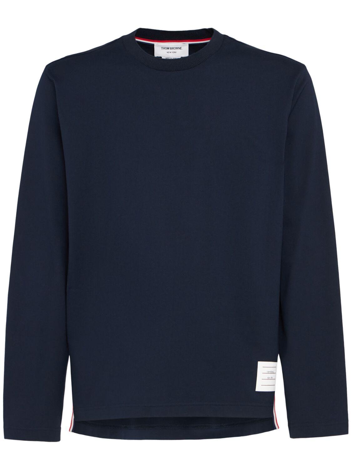 Thom Browne｜LONG-SLEEVED ROUND NECK T-SHIRTS (LONG SLEE Thom Browne Long-sleeve t-shirts for Men | Online Sale up to