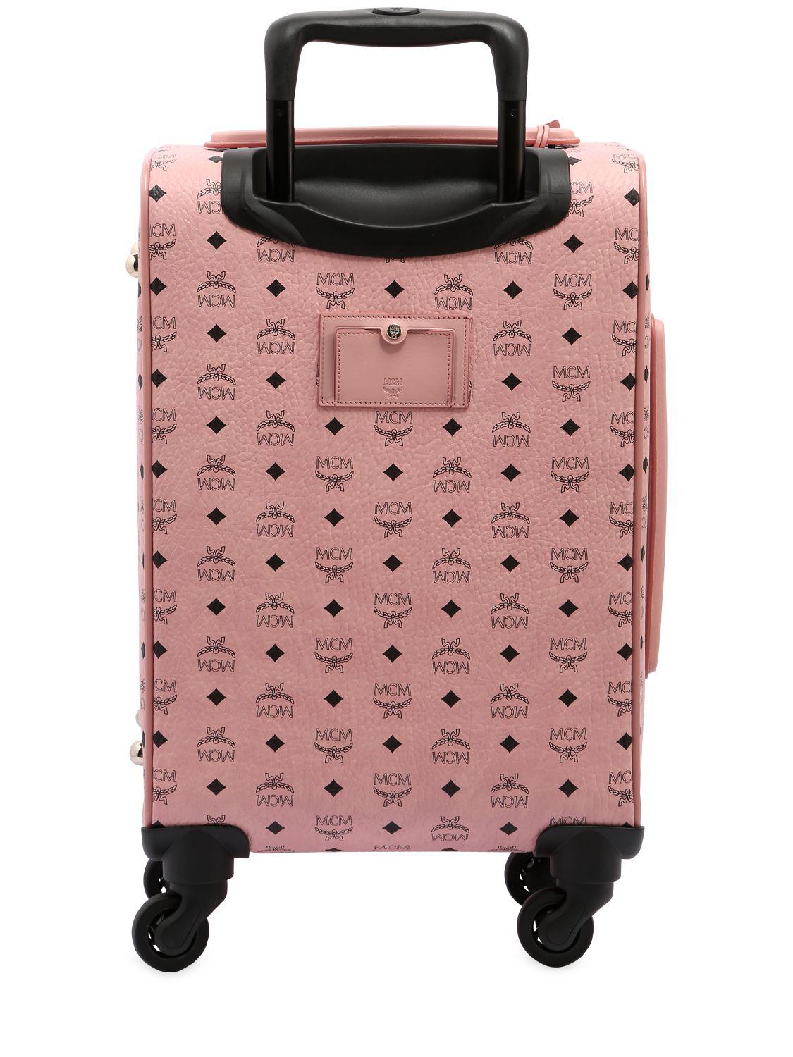 MCM Small Carry on Suitcase in Pink Lyst