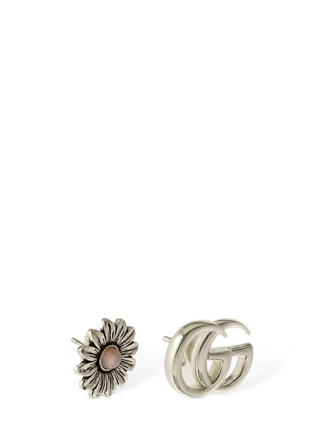 Gucci Double G Flower Mother Of Pearl Earrings | Lyst