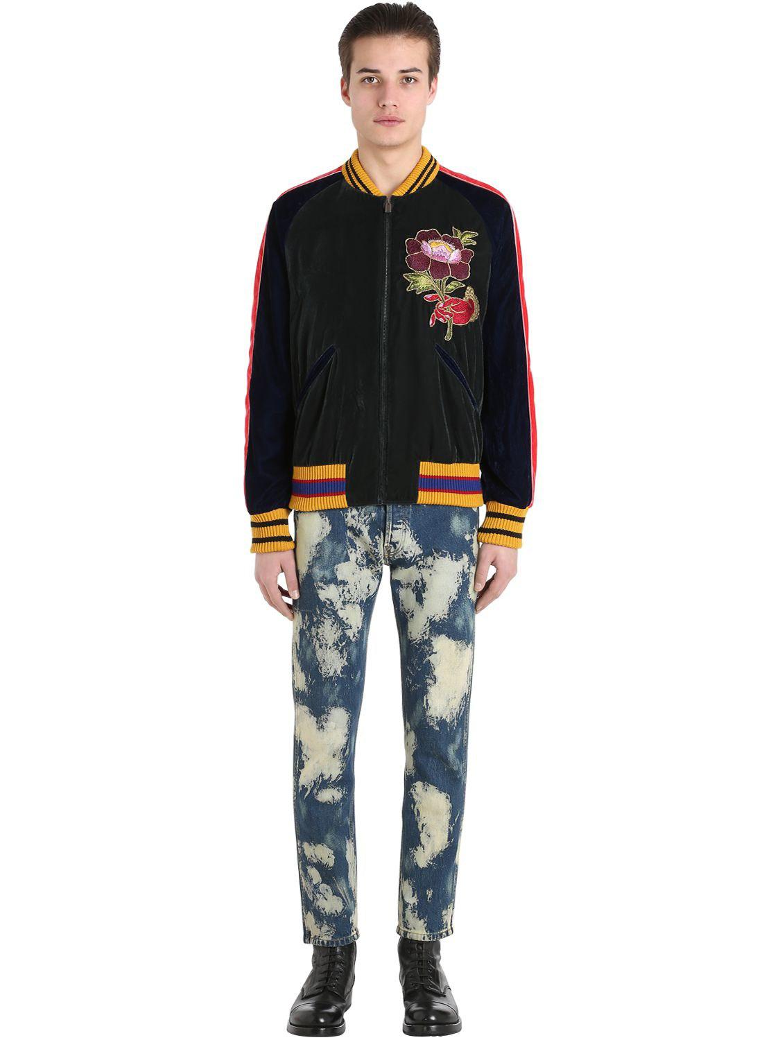 gucci velvet bomber jacket