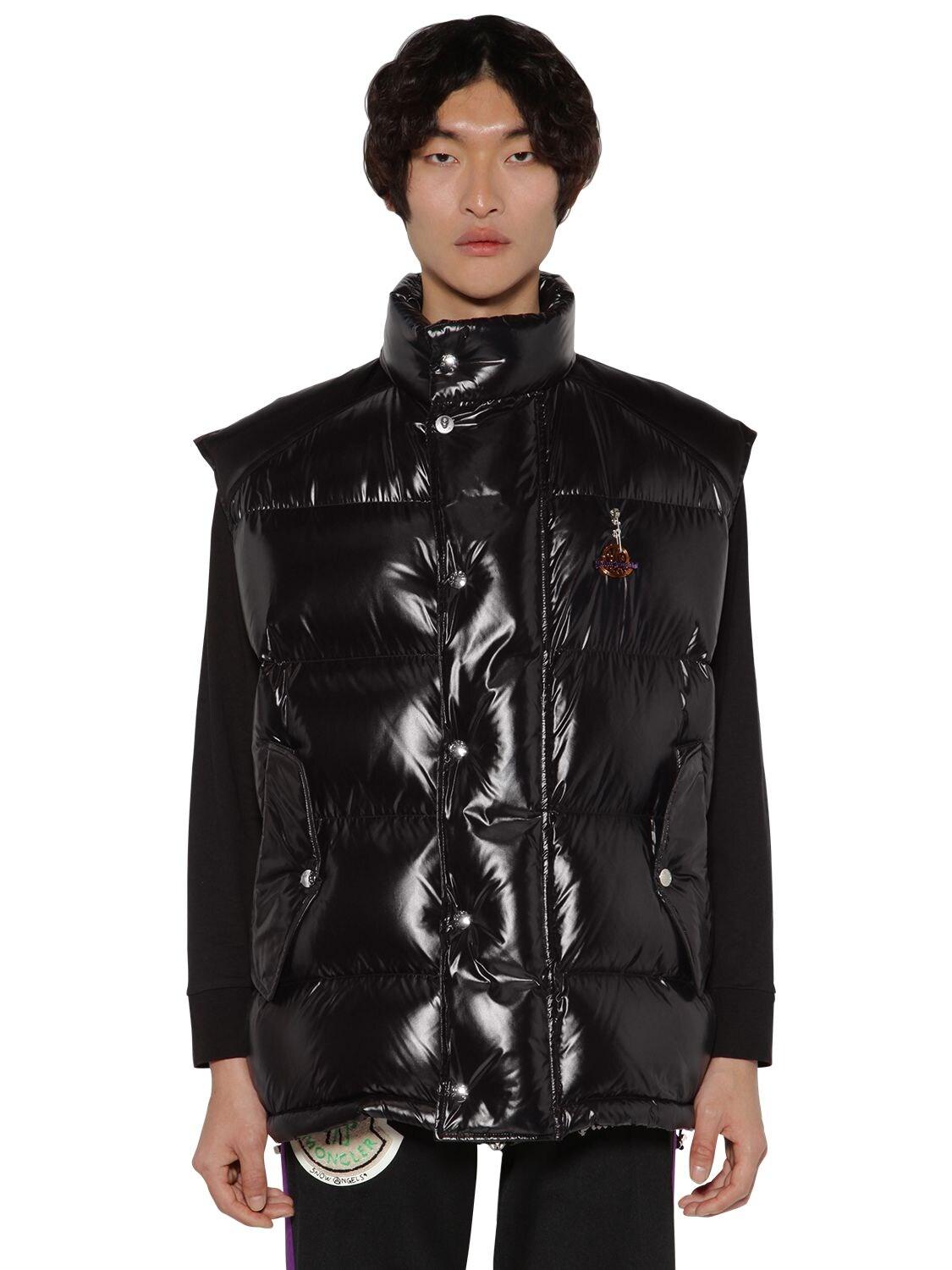 Moncler Genius Palm Angels Buzz Nylon Down Vest in Black for Men | Lyst