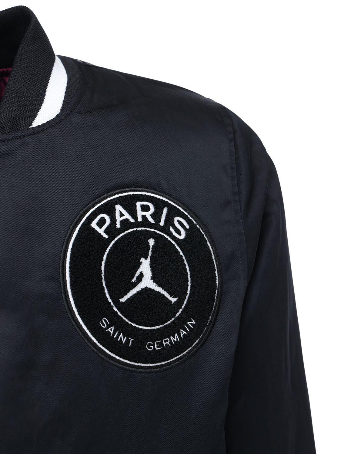 Nike Jordan Psg Padded Varsity Jacket in Black for Men | Lyst