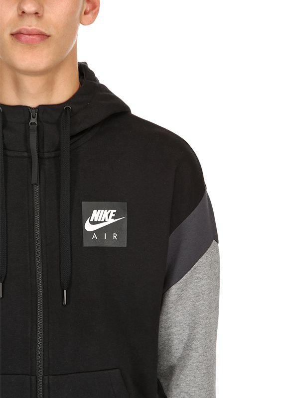 Nike Air Logo Zip-up Hoodie in Black for Men | Lyst