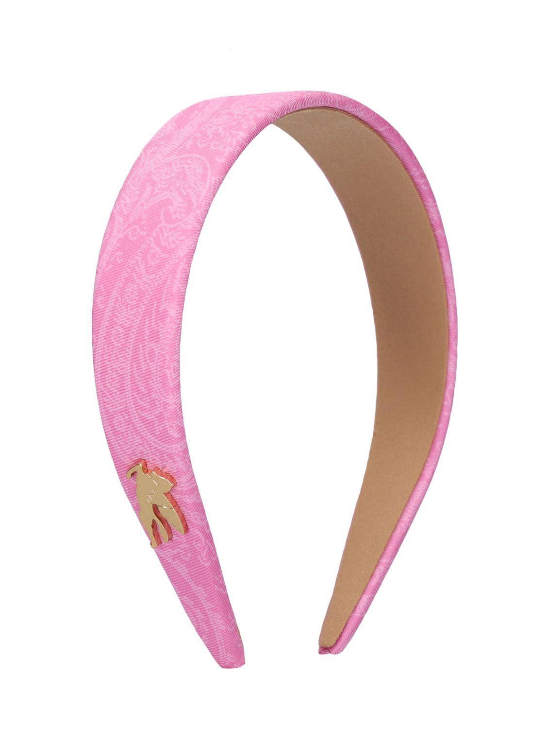 Etro Large Silk Headband in Pink | Lyst