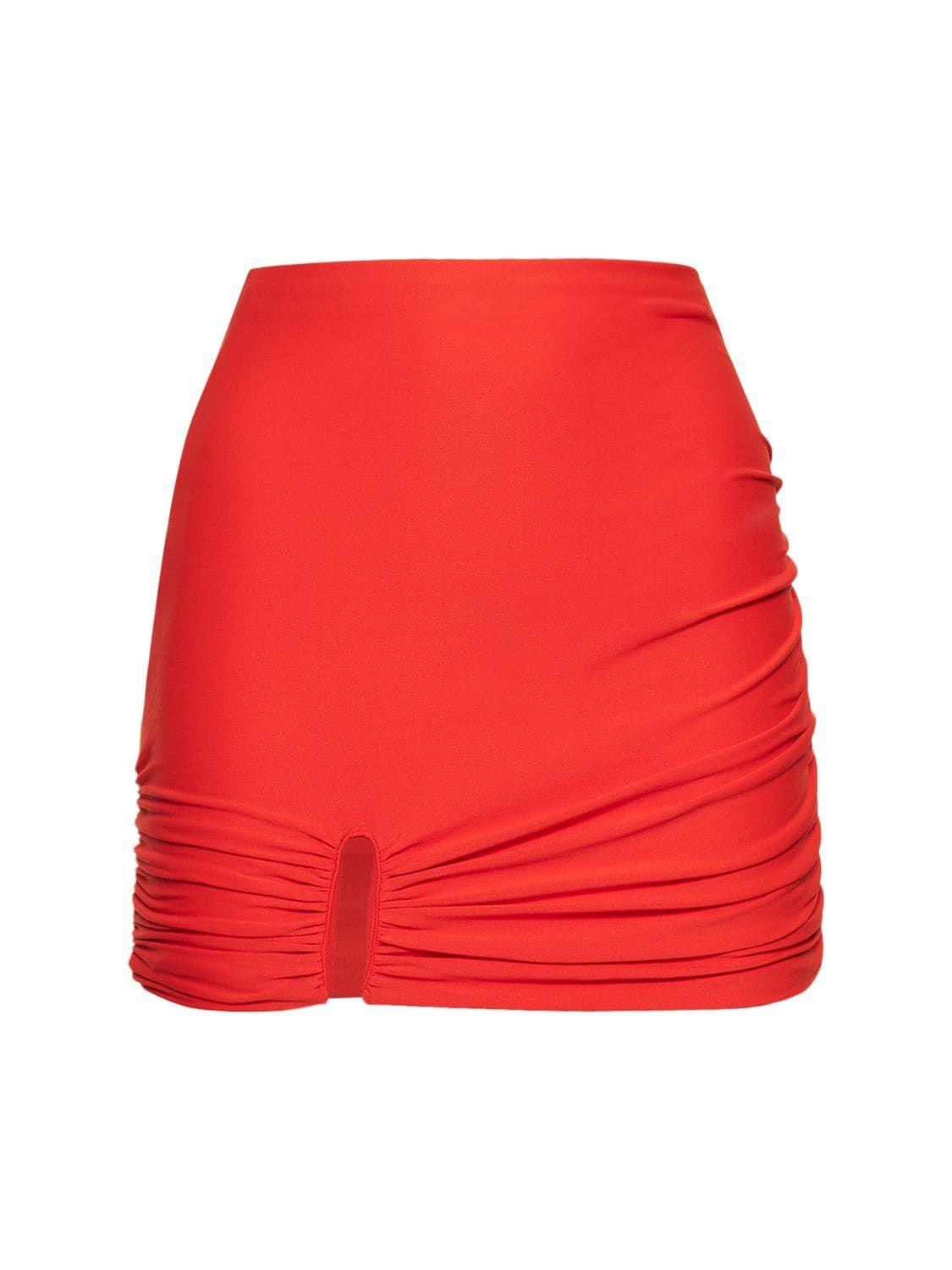 Alix Hannah Jersey Mini Skirt in Red | Lyst
