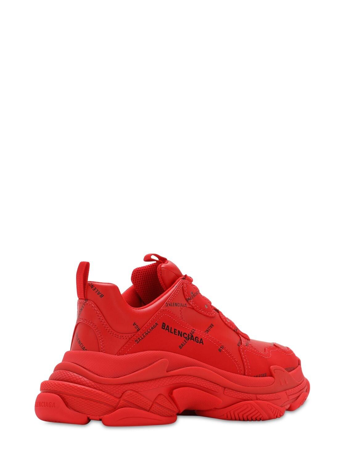 Balenciaga Triple S Clear Sole Sneaker in Red for Men | Lyst