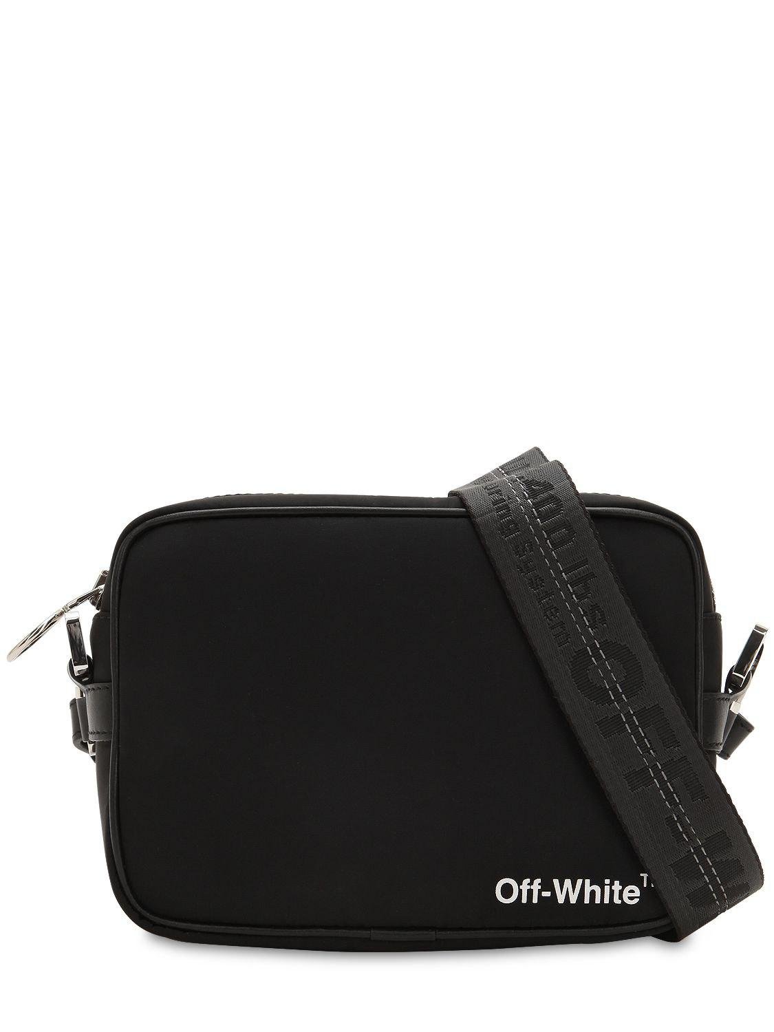 Off-White c/o Virgil Abloh Nylon Crossbody Bag W/ Webbing in Black for Men  | Lyst