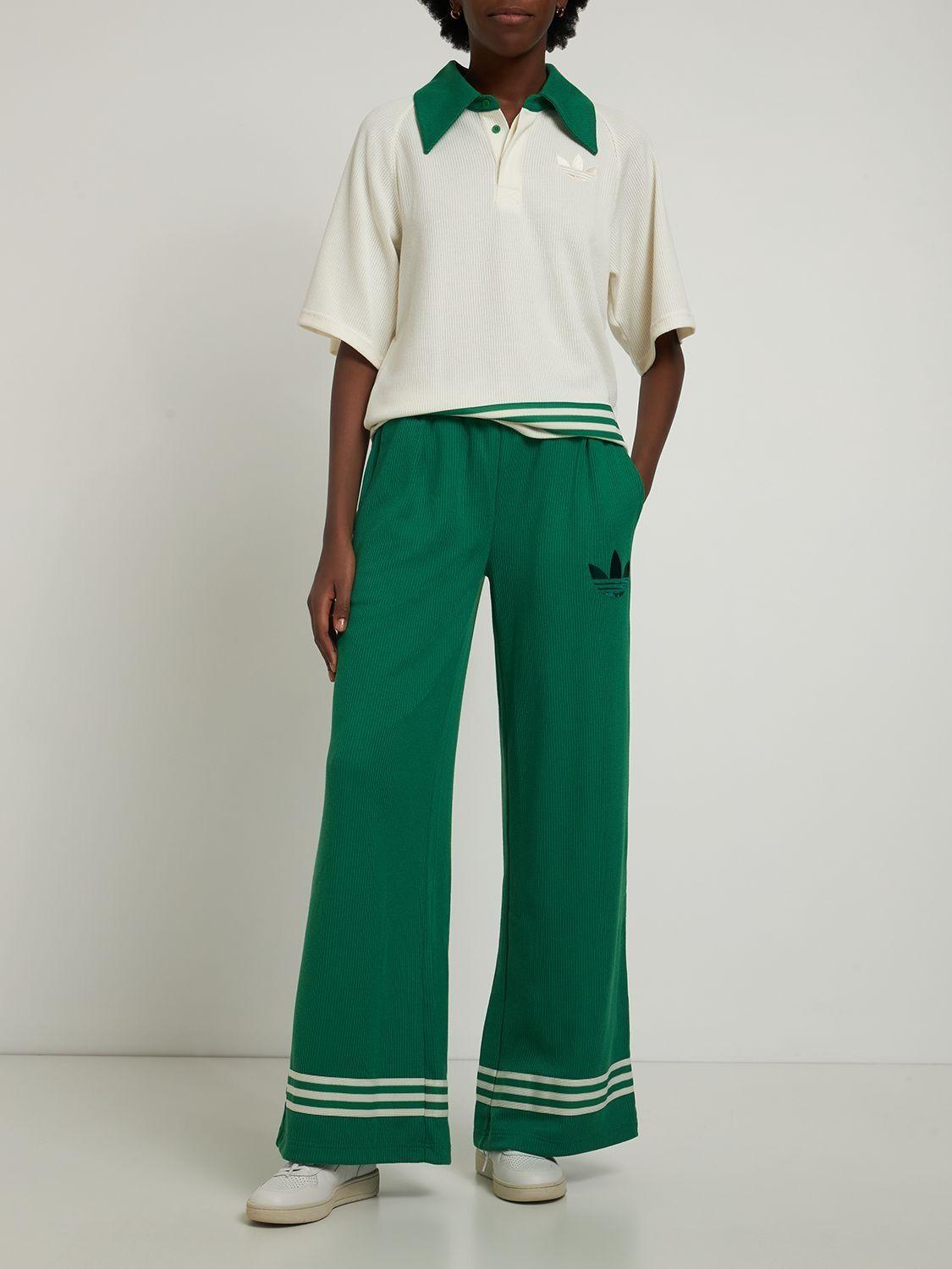 adidas Originals Knit Polo in Green | Lyst