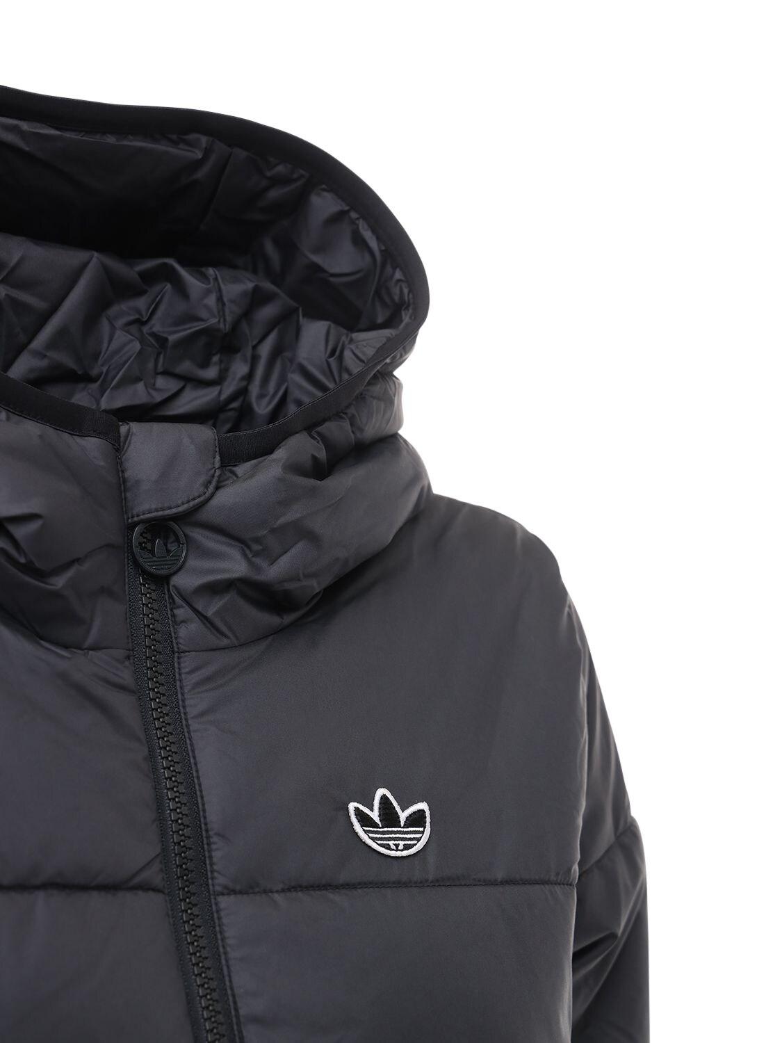 adidas Originals Slim Tech Hooded Jacket in Black - Lyst