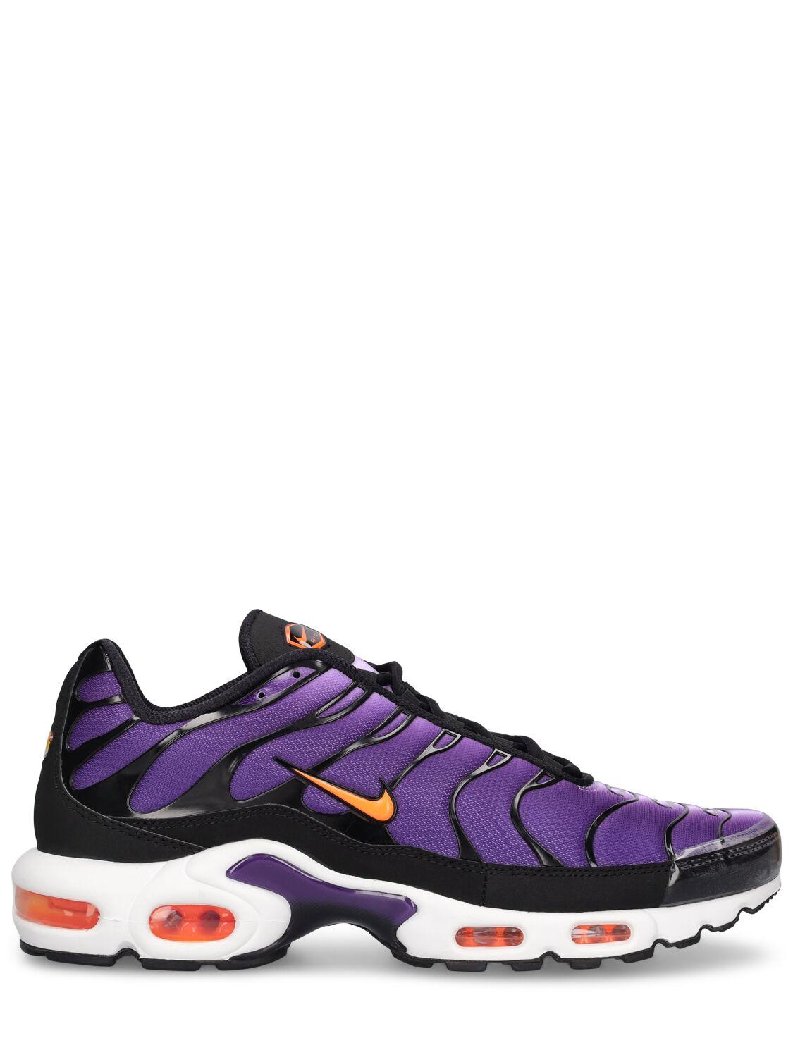 Nike air max plus og black top chile red  and  yellow