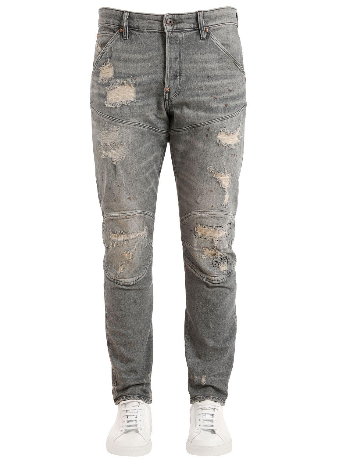 G-Star RAW Denim Essentials 3d Tapered Jeans in Grey (Grey) for Men - Lyst