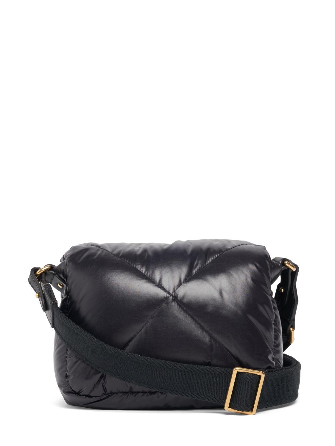 Moncler レディース グレー Mini Puf キルテッドナイロンクロスボディ 