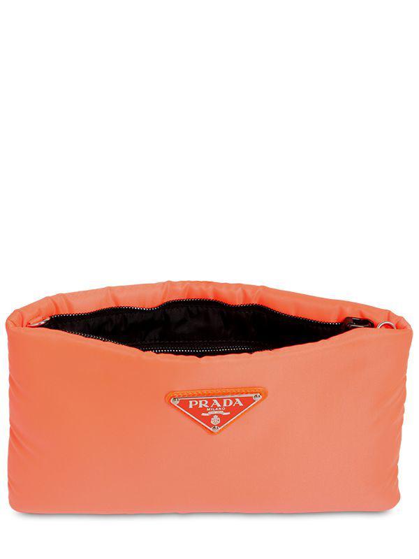 Prada Madras Woven Zip Clutch - Orange Clutches, Handbags - PRA866983