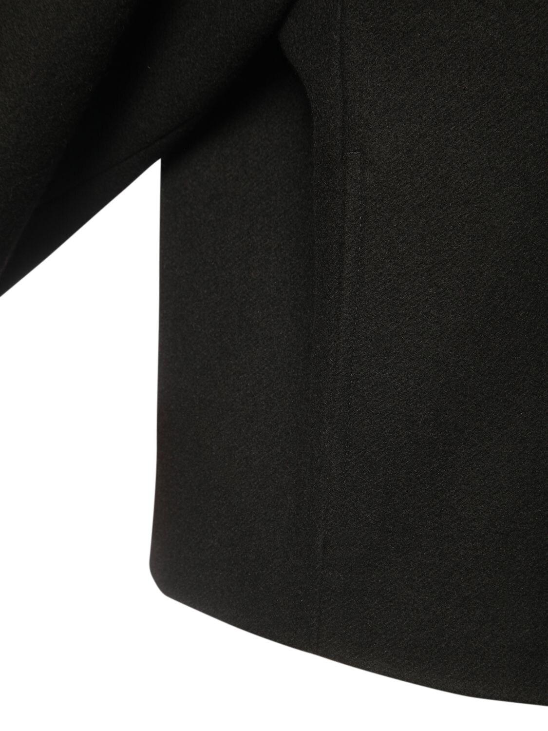 Bottega Veneta Felted Wool Zip-up Jacket in Black for Men | Lyst