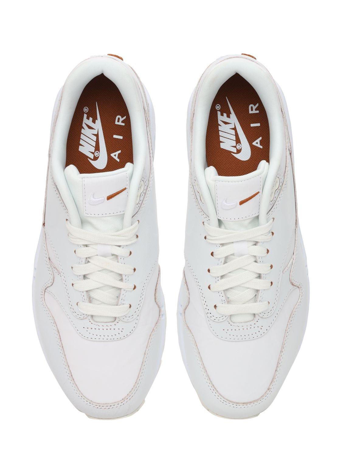Nike Leather Air Max 1 Nature Wave Sneakers in White/Brown (White) - Lyst