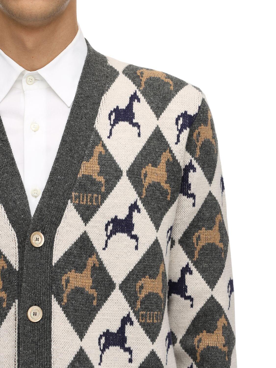 gucci horse cardigan
