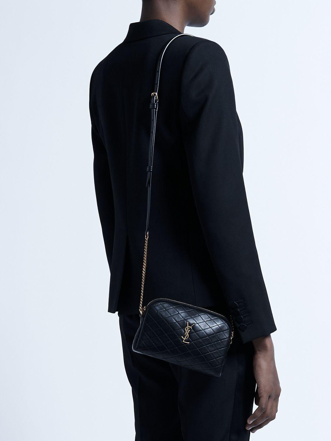 SAINT LAURENT Gaby Mini Quilted Leather Satchel Crossbody Bag