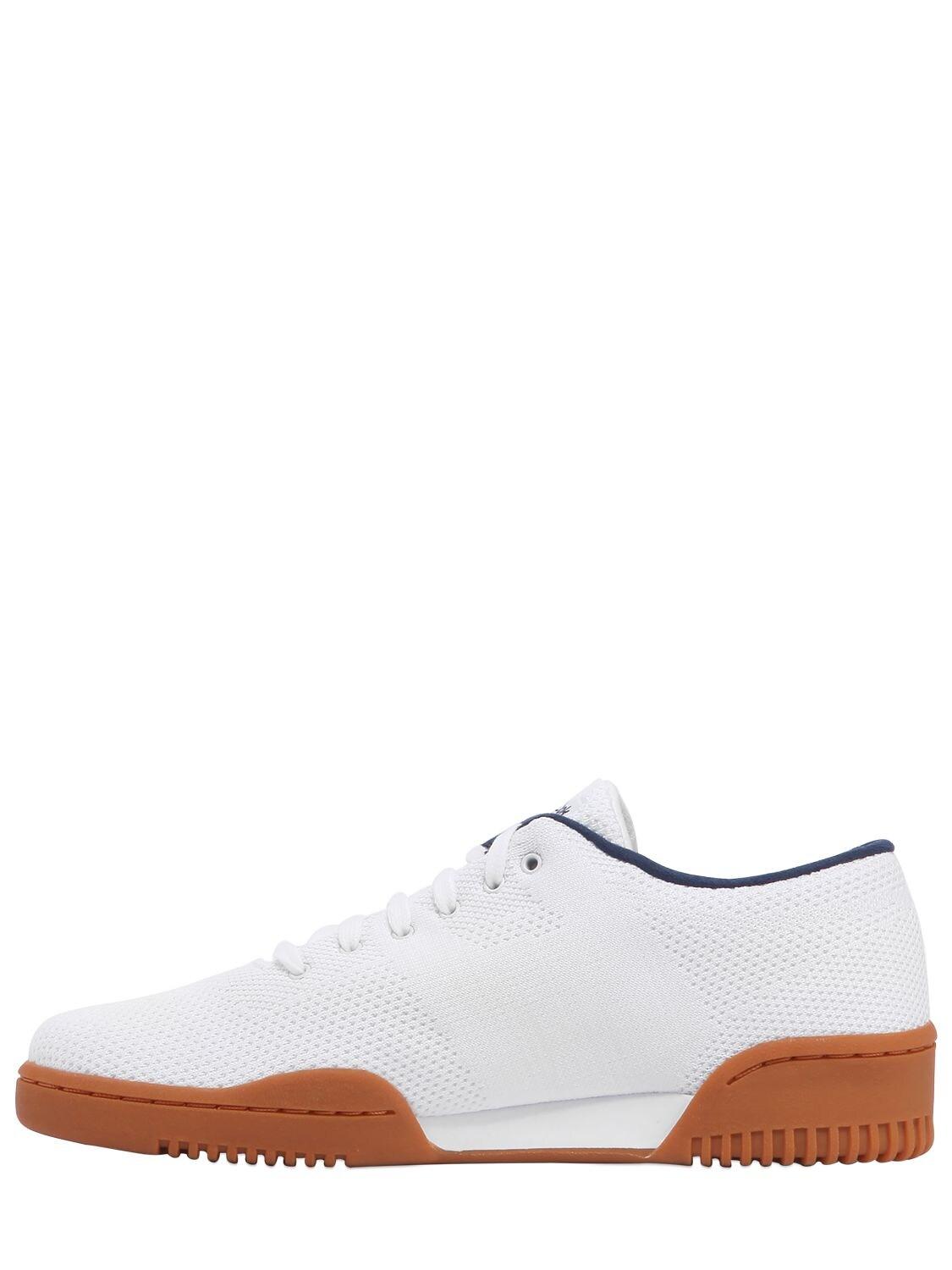 Reebok Workout Clean Og Knit Sneakers in White for Men | Lyst