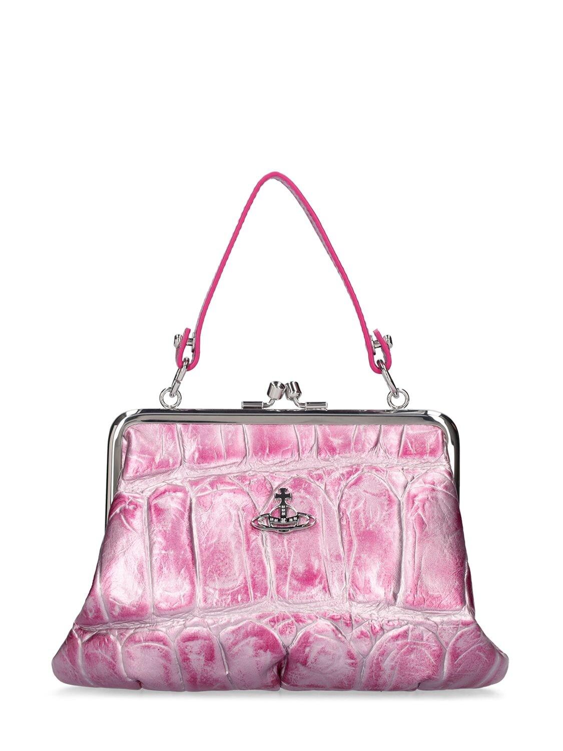 Vivienne Westwood Granny Frame Leather Top Handle Bag in Pink | Lyst UK
