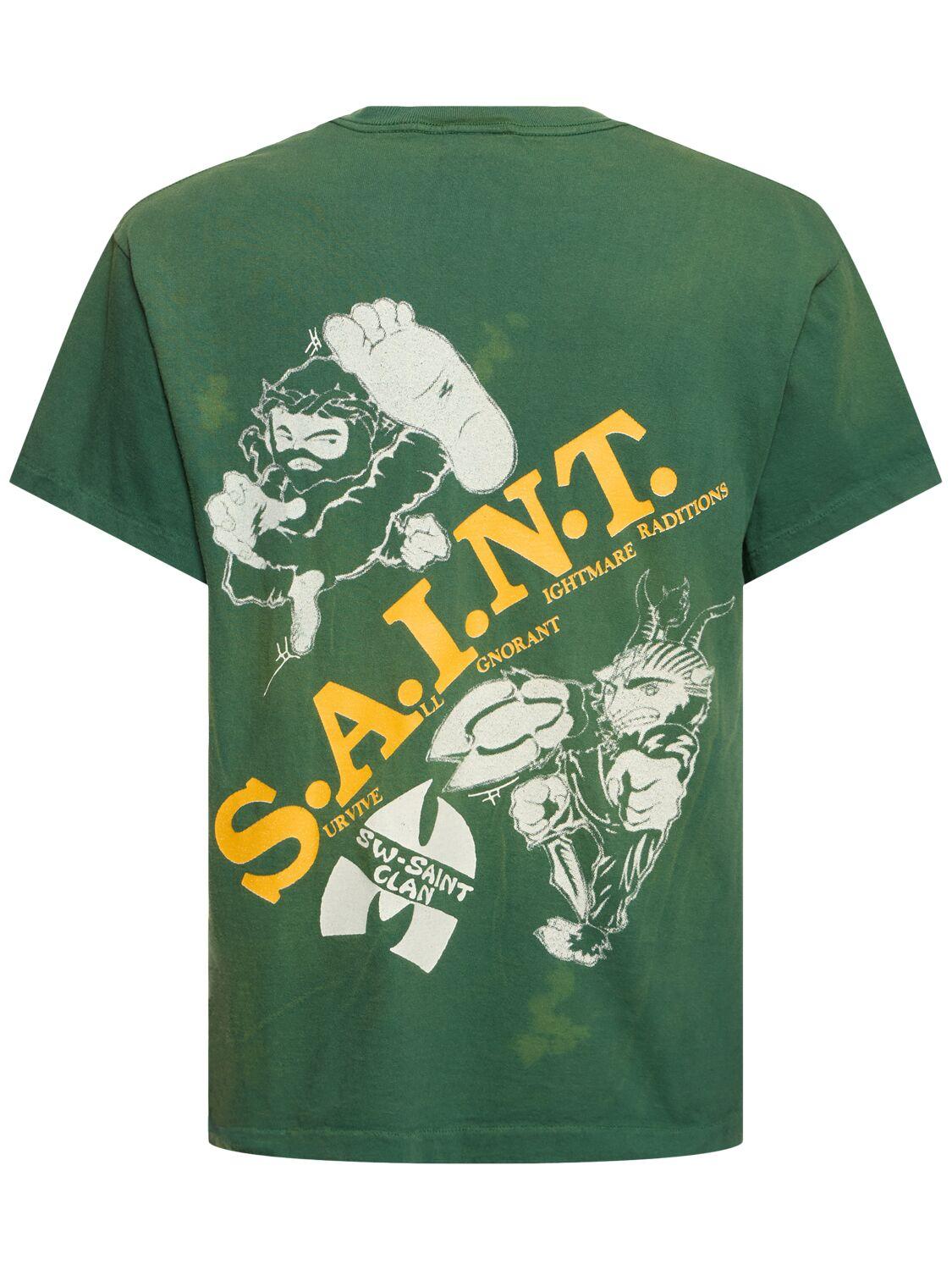 Saint Michael Sean Wotherspoon X Saint Mx6 T-Shirt in Green
