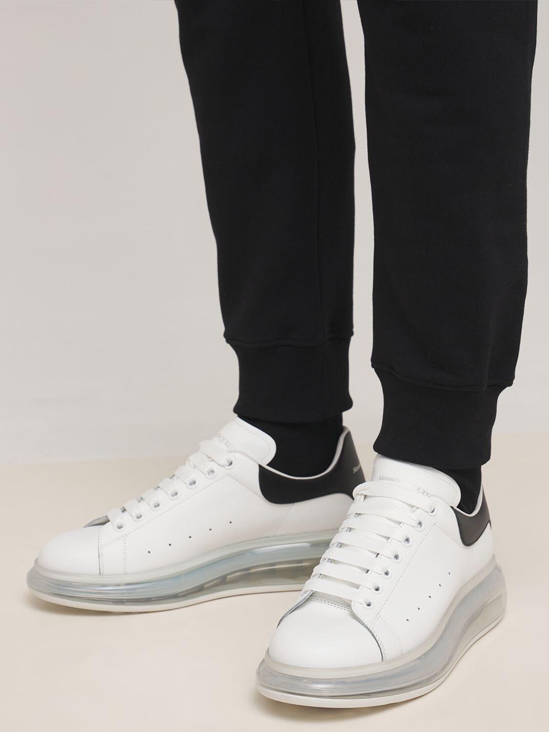 Alexander McQueen 45mm Air Sole Leather Sneakers in White for Men | Lyst