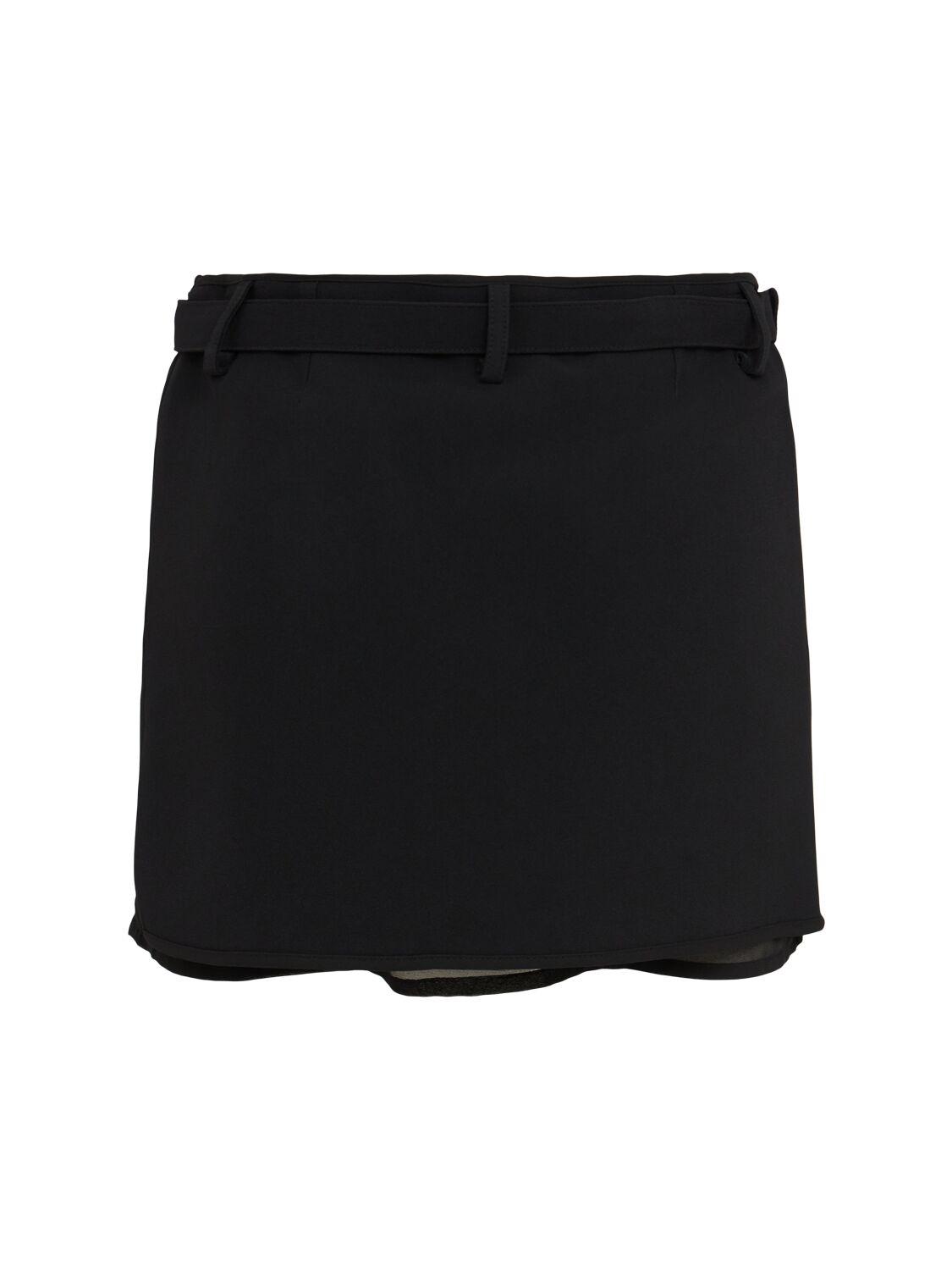 ミニスカート THE ATTICO Women Mini Skirts 231WCS133KV001F 166 Black The Attico Daiki tie-knit Mini Skirt | Black | FARFETCH