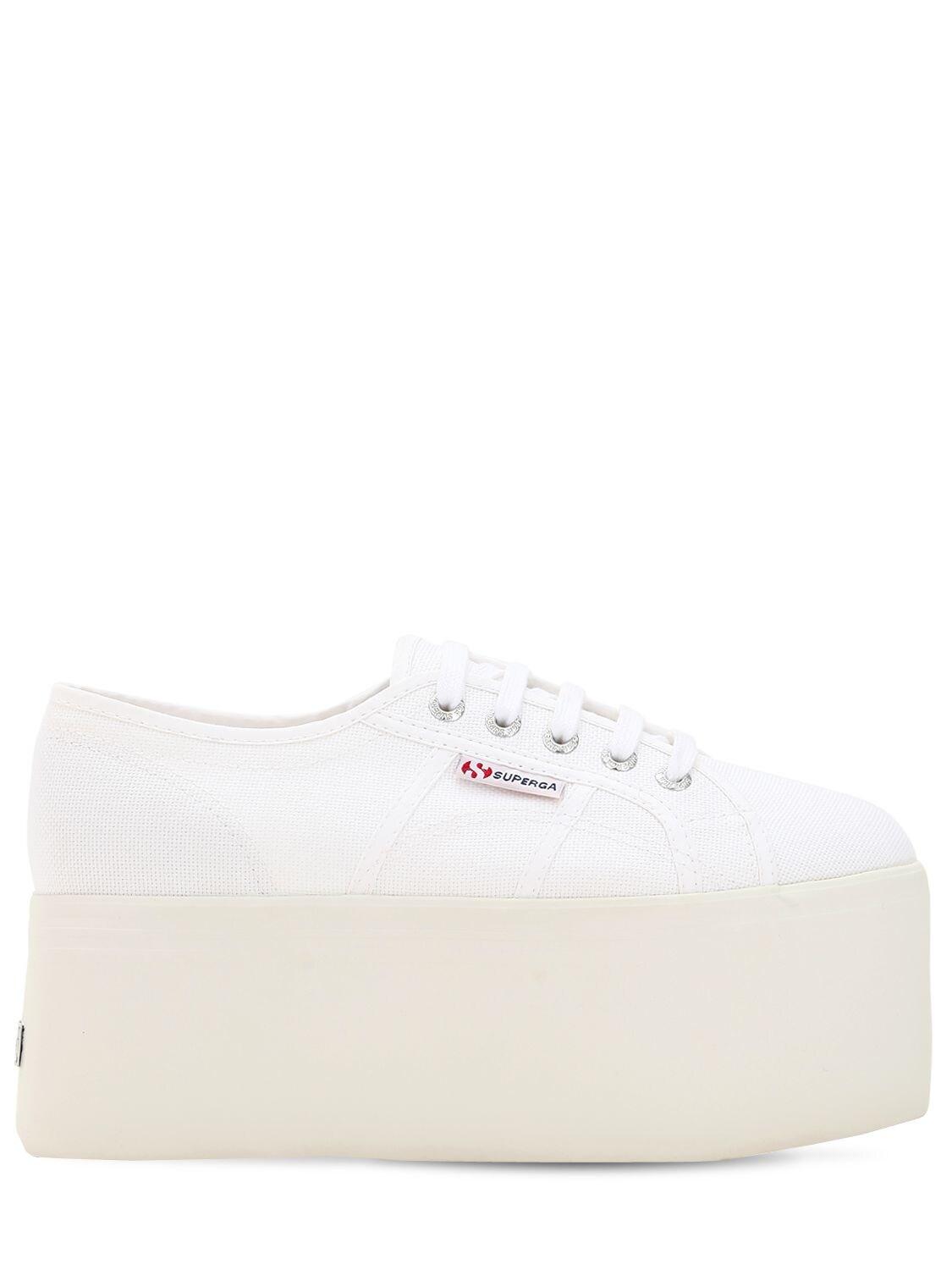 superga white platform sneakers