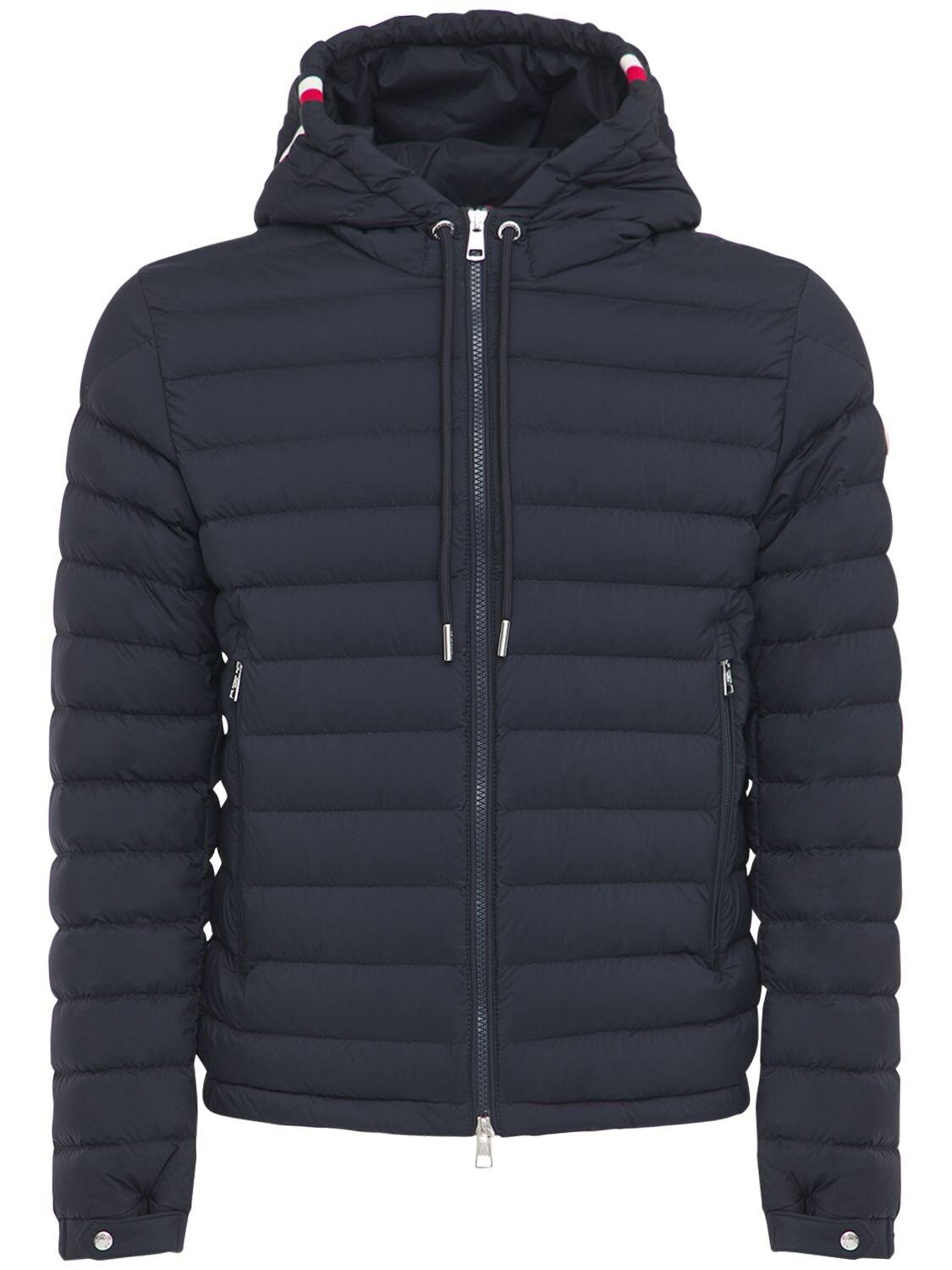 Moncler Eus Hooded Down Jacket in Blue for Men | Lyst