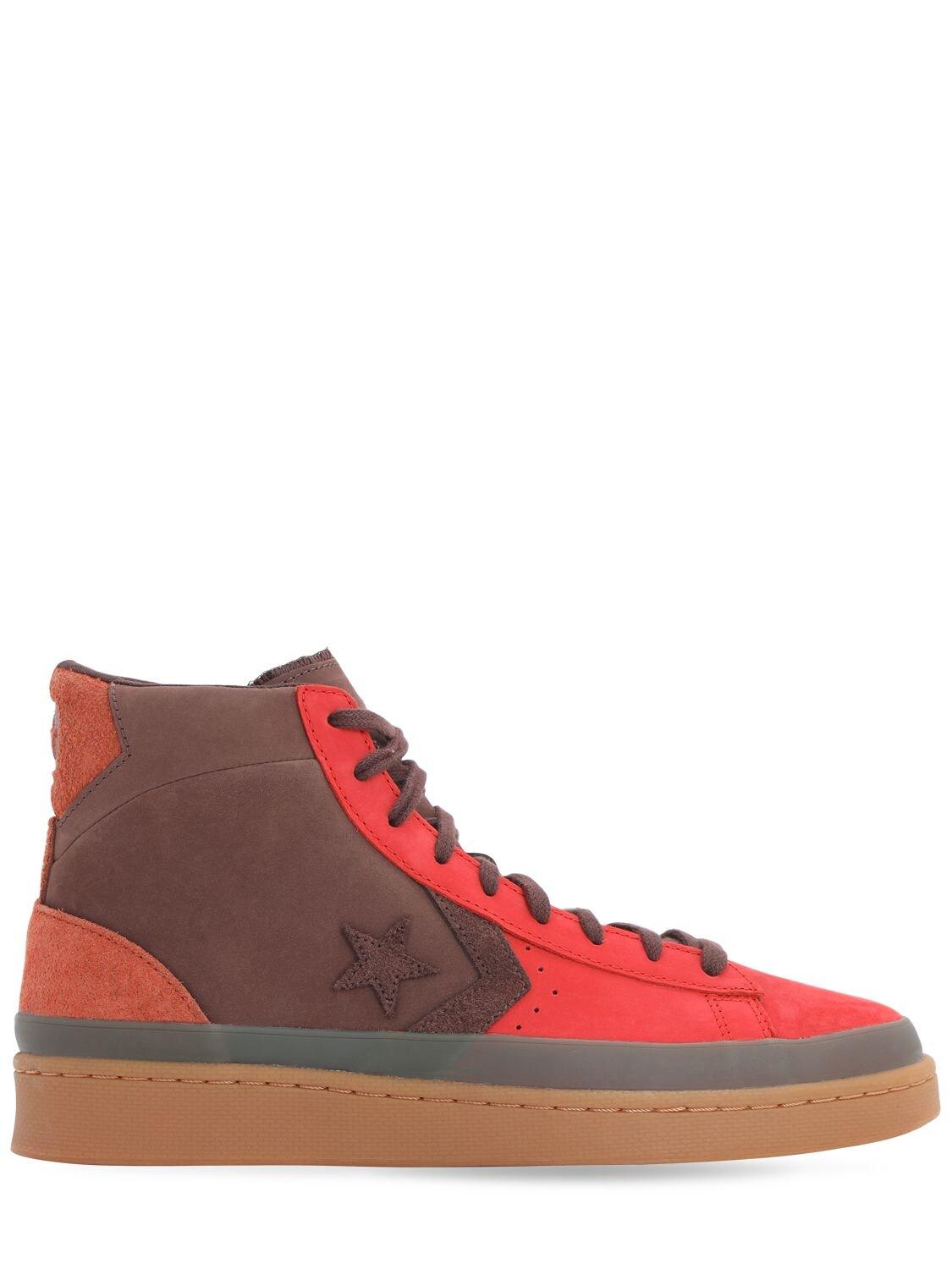 converse pro leather rosse