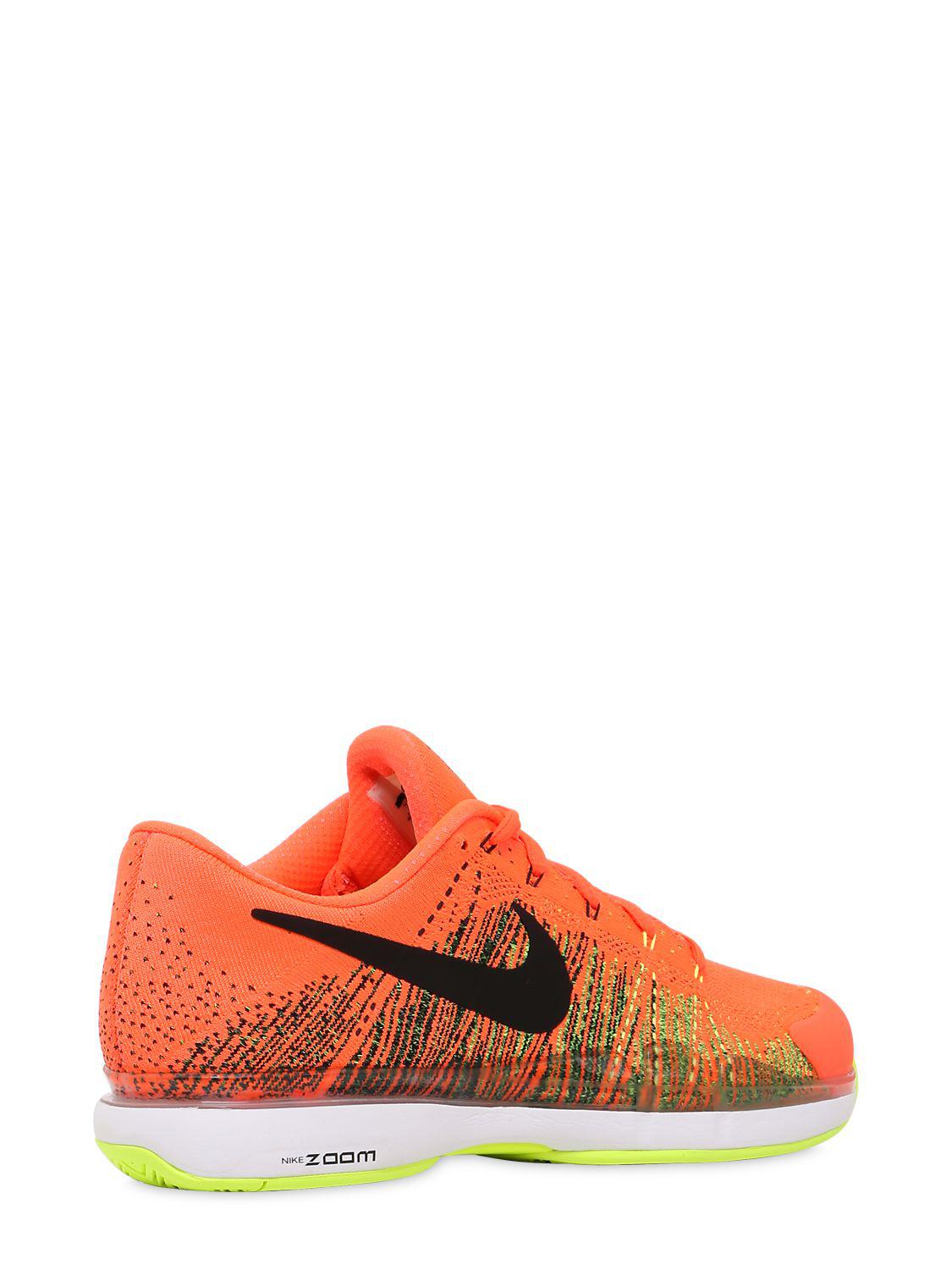 Nike Federer Zoom Vapor Flyknit Sneakers in Neon Orange (Orange) - Lyst