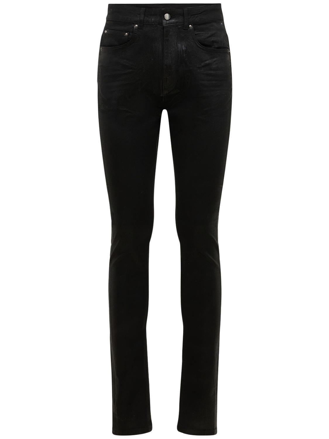 FLANEUR HOMME Waxed Skinny Jeans in Black for Men | Lyst