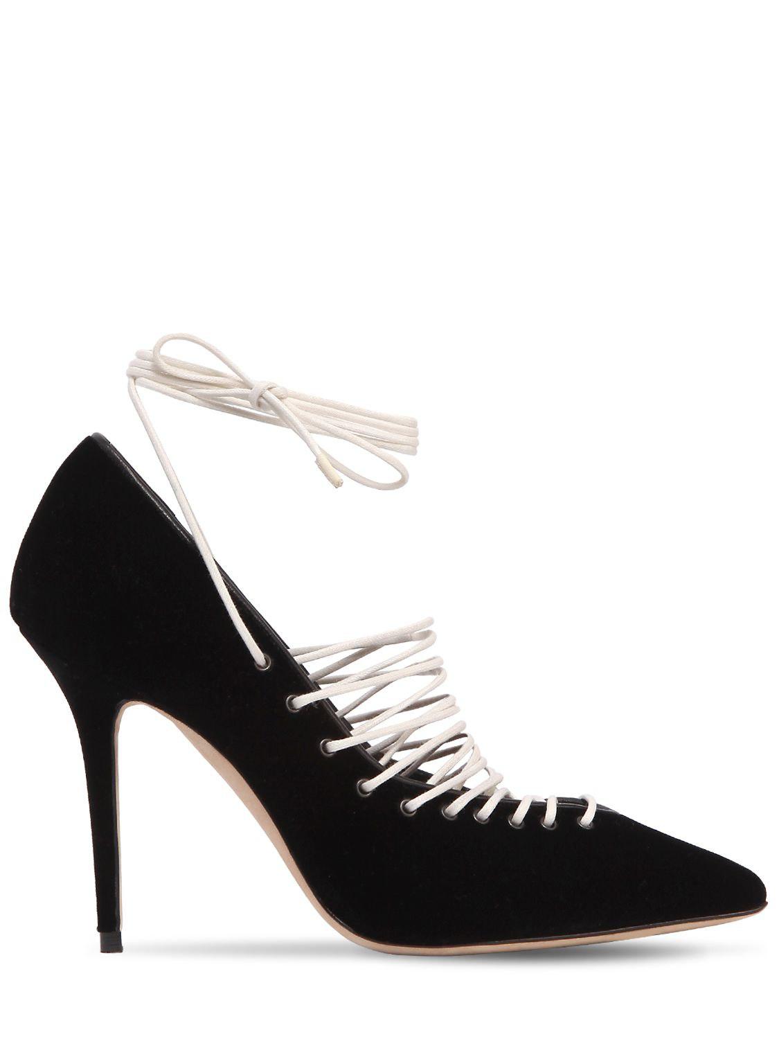 Manolo blahnik lace up heels Clearance