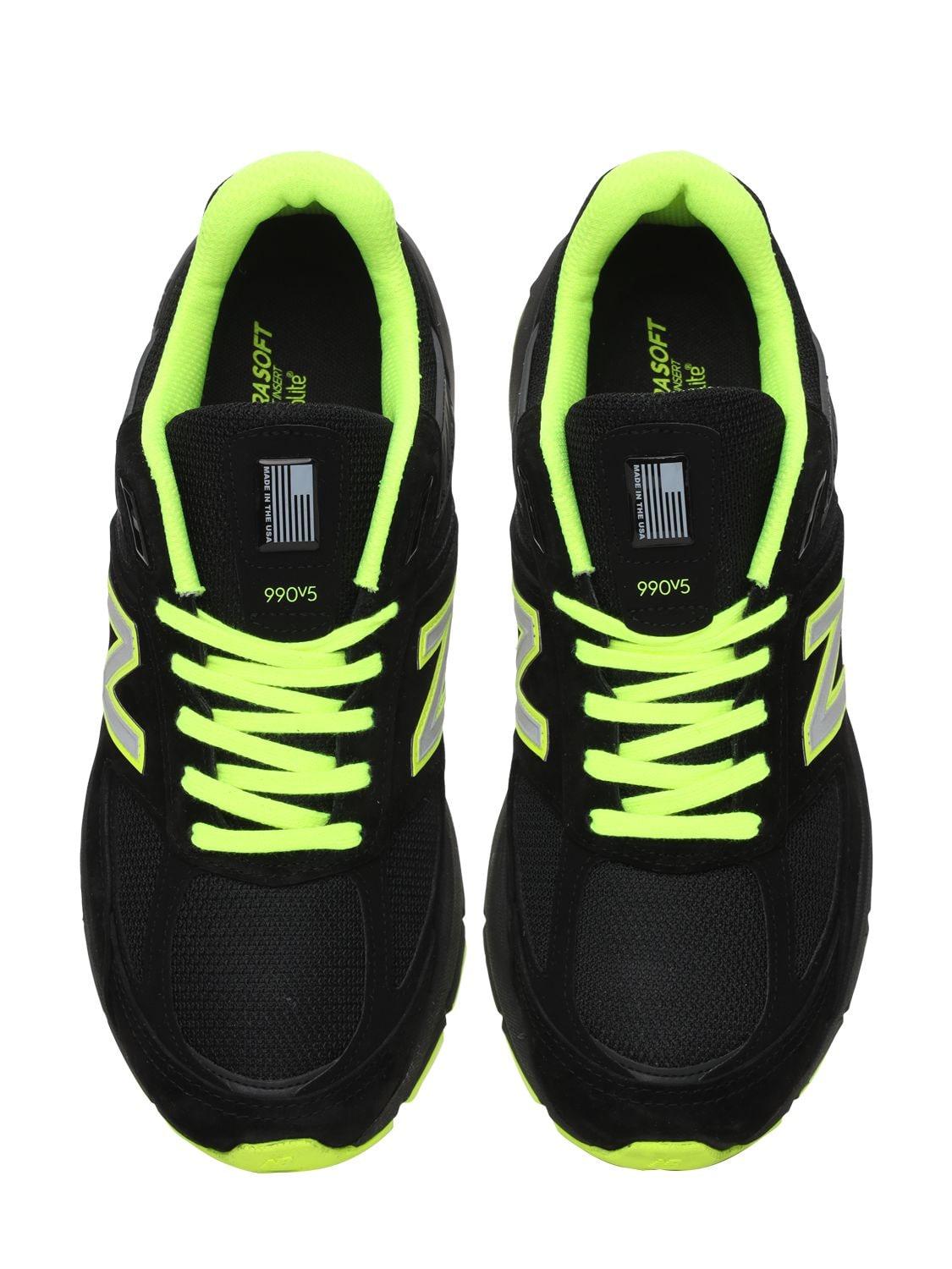New Balance Leather 990 V5 Sneakers in 