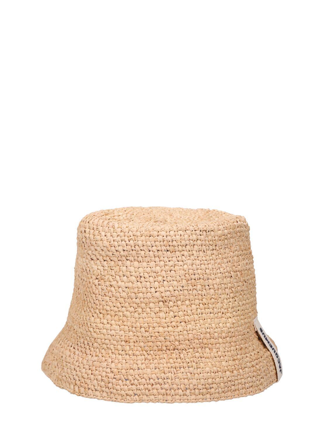 Jacquemus Le Bob Raphia Bucket Hat in Natural | Lyst
