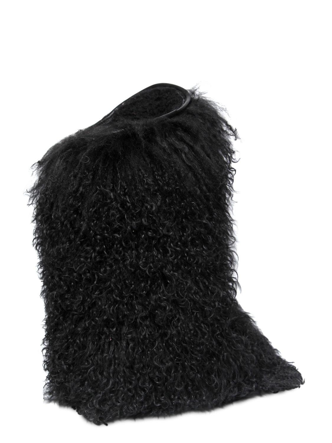 mongolian lamb boots