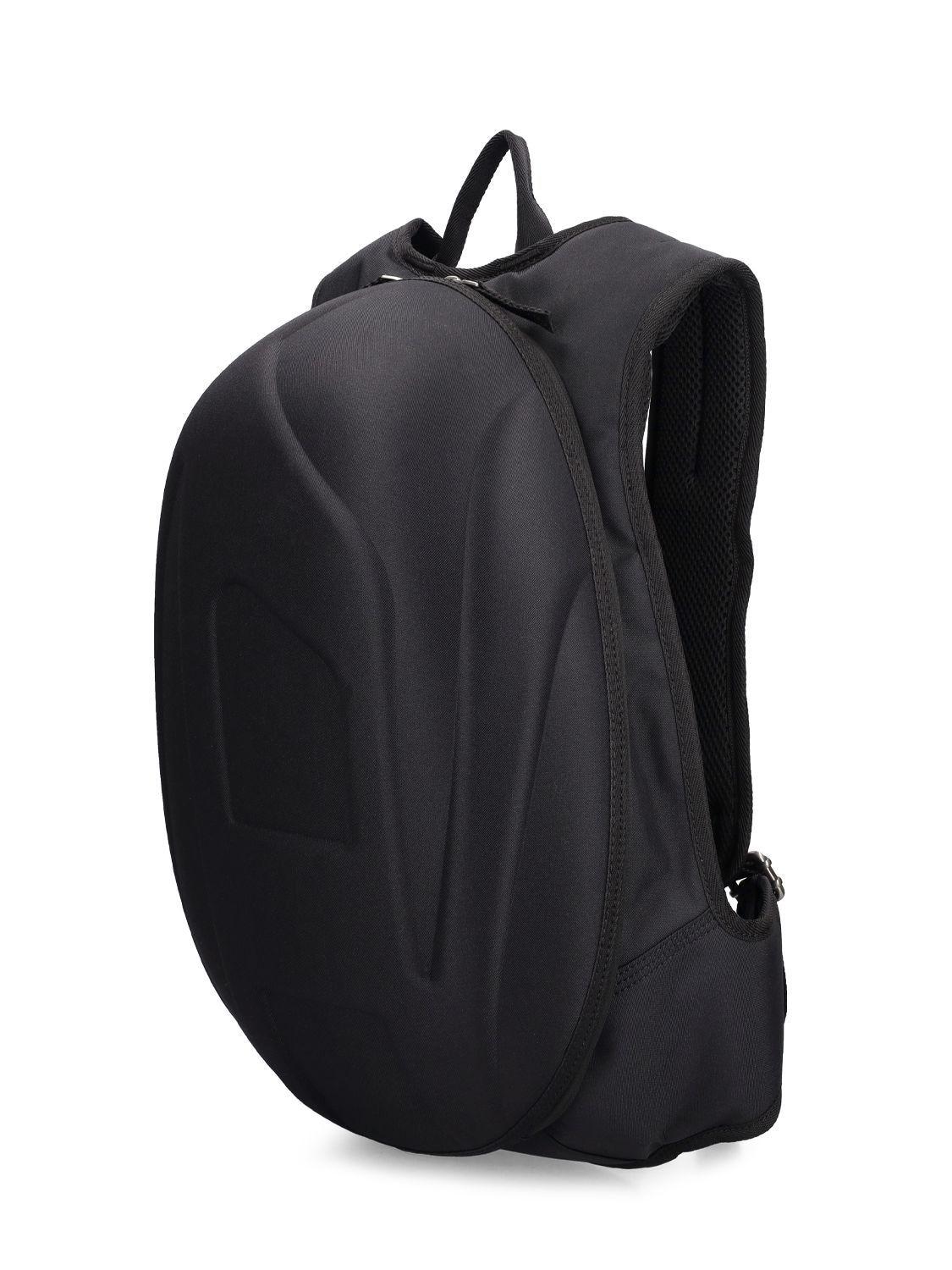 DIESEL Embossed Logo Leather Backpack in Black for Men | Lyst
