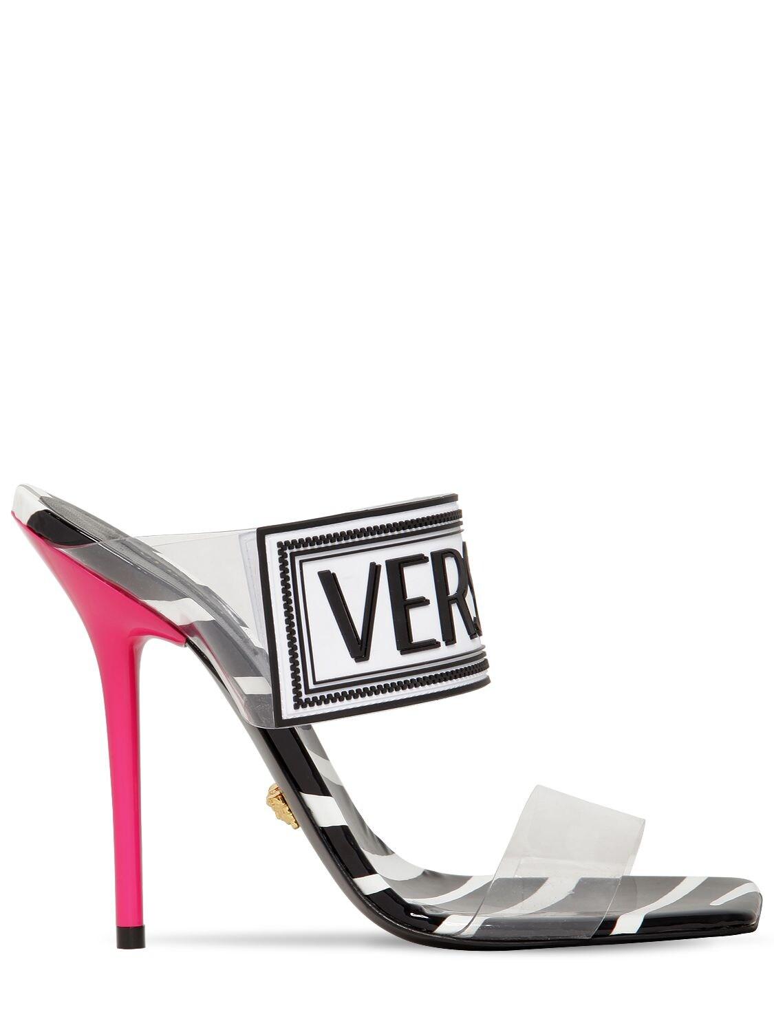 versace heels pvc