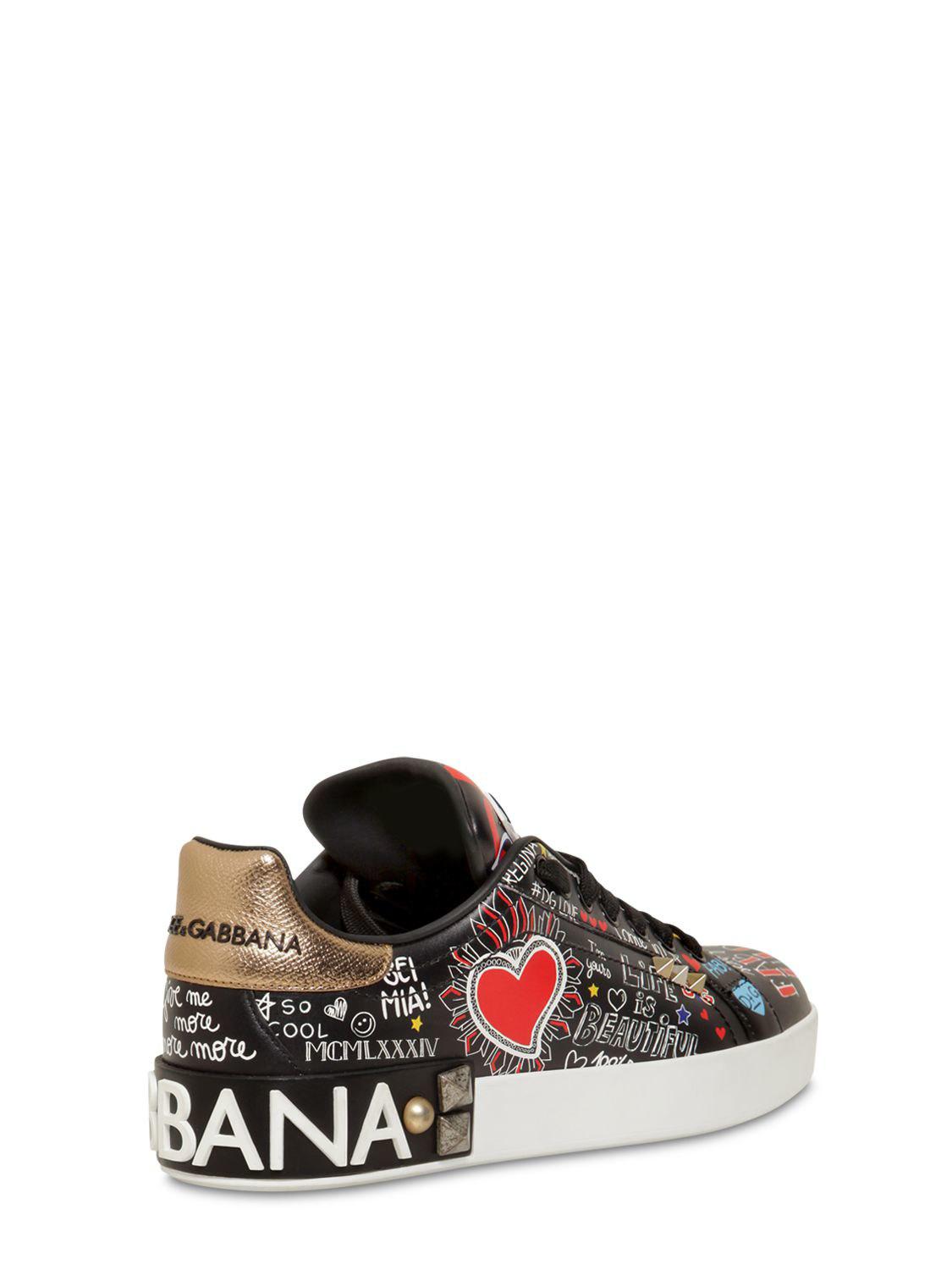 dolce gabbana portofino graffiti sneakers