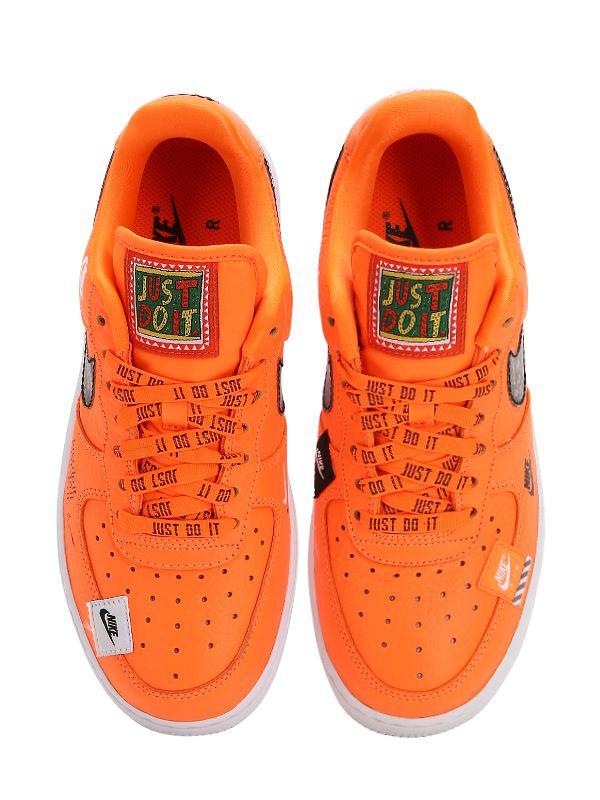 Nike Leather Air Force 1 Just Do It Sneakers in Orange - Lyst