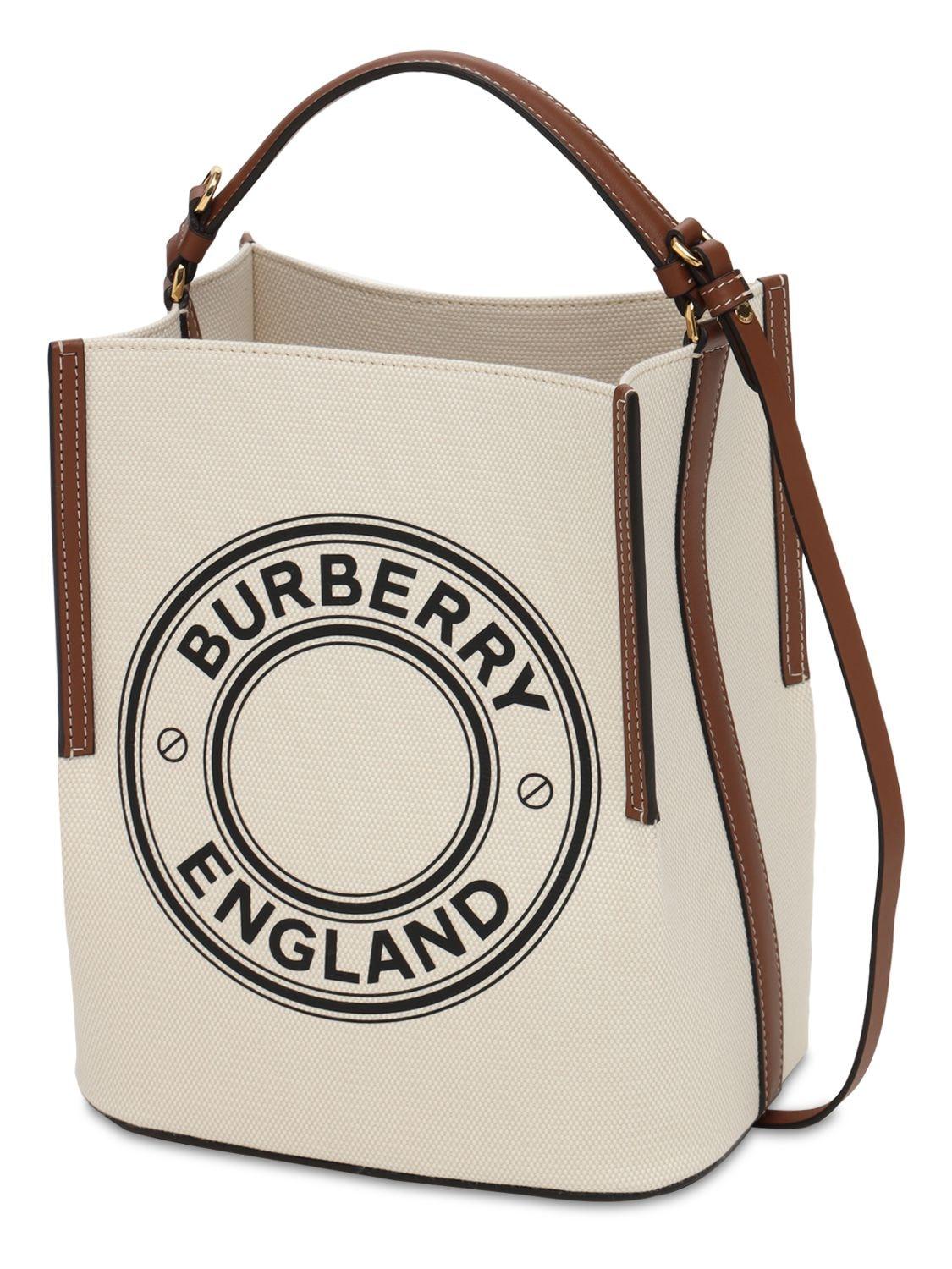ショルダーバッグ・ポシェット BURBERRY Printed Canvas Bucket Bag burberry-NaturalBrown-Printed-