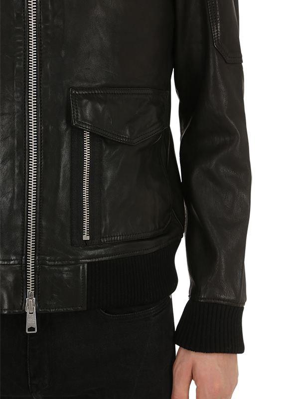 bardell leather aviator jacket